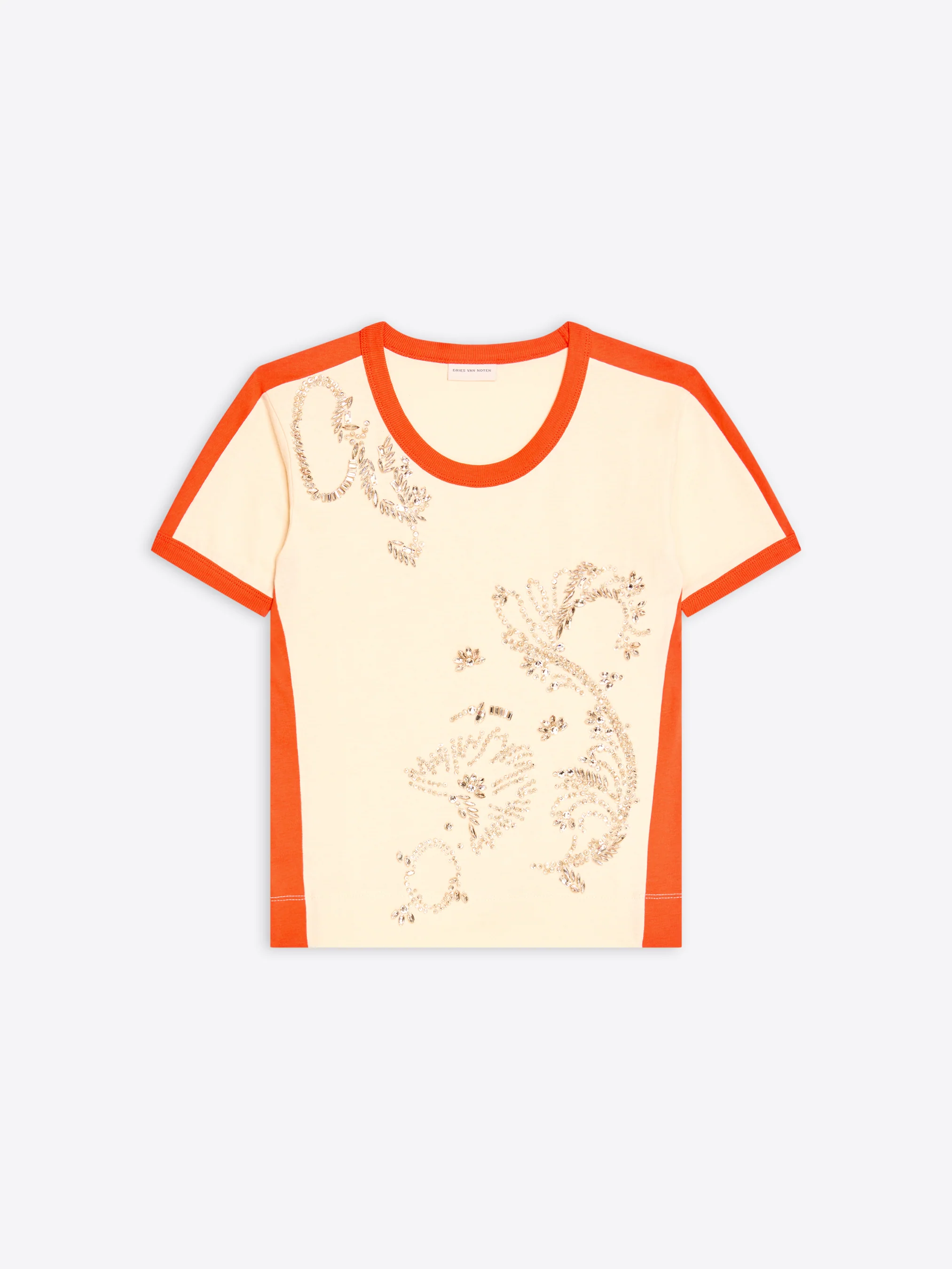 Fitted embroidered tee