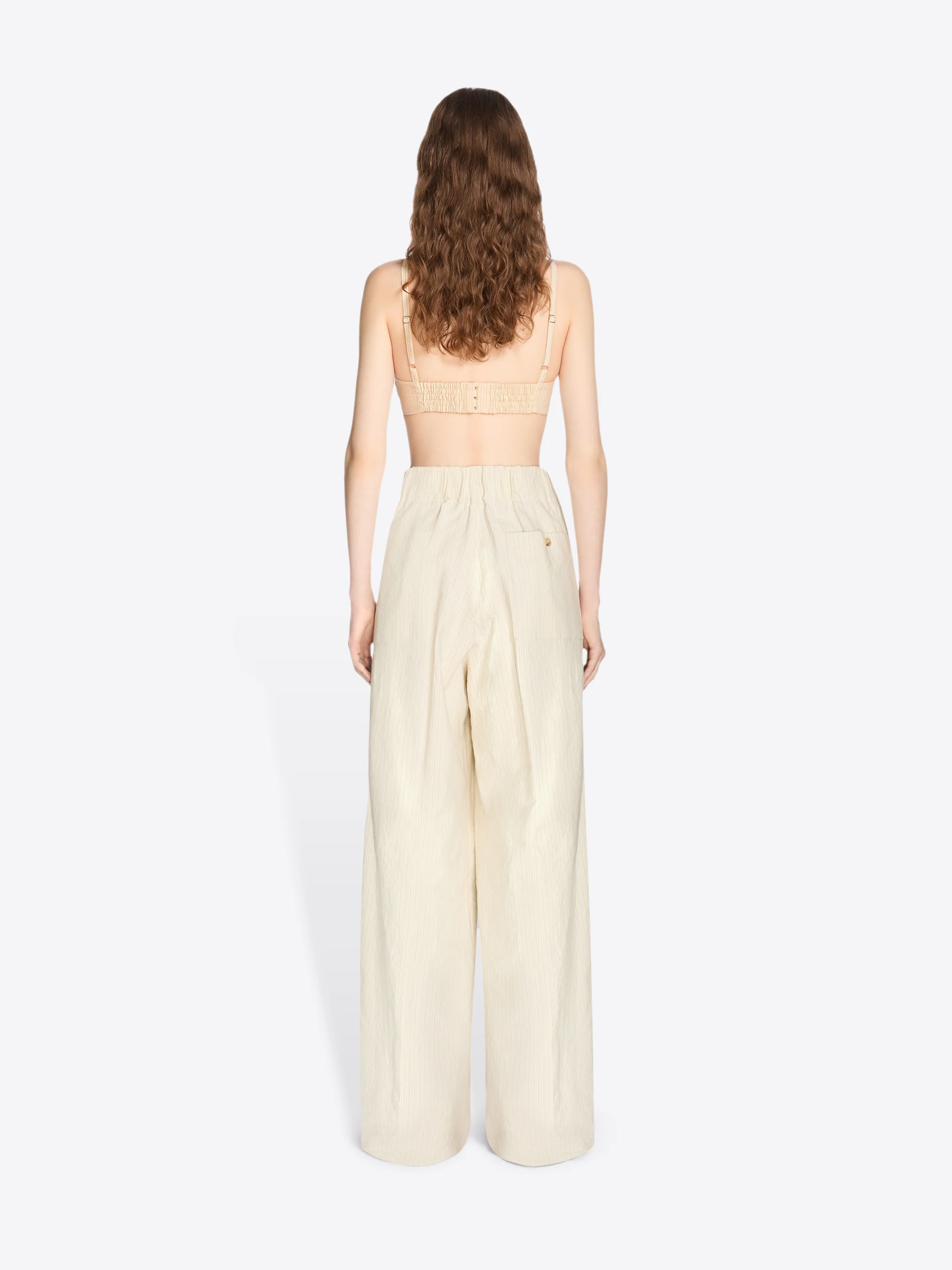 Wide pleated pants