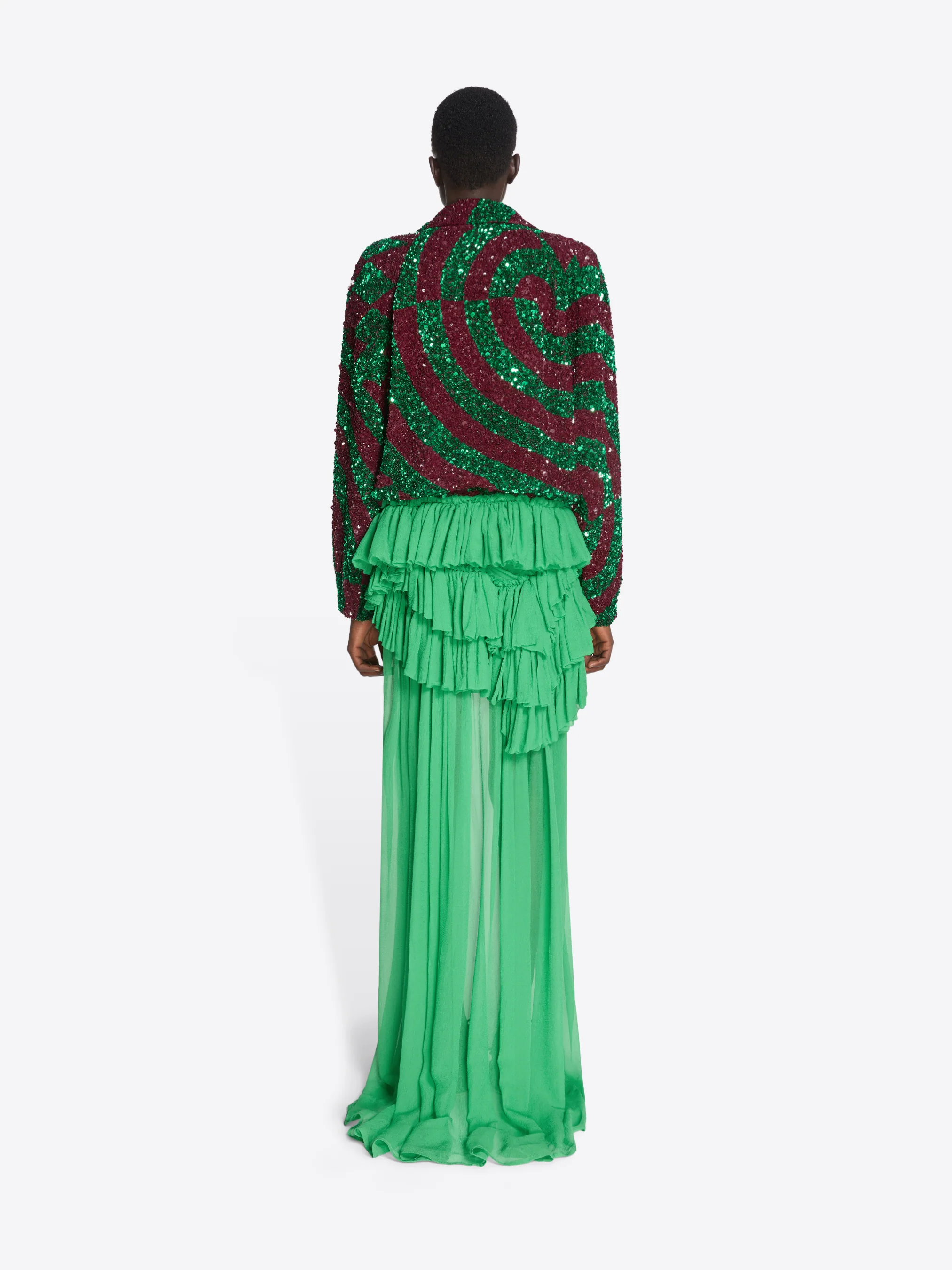 Embroidered viscose blouson