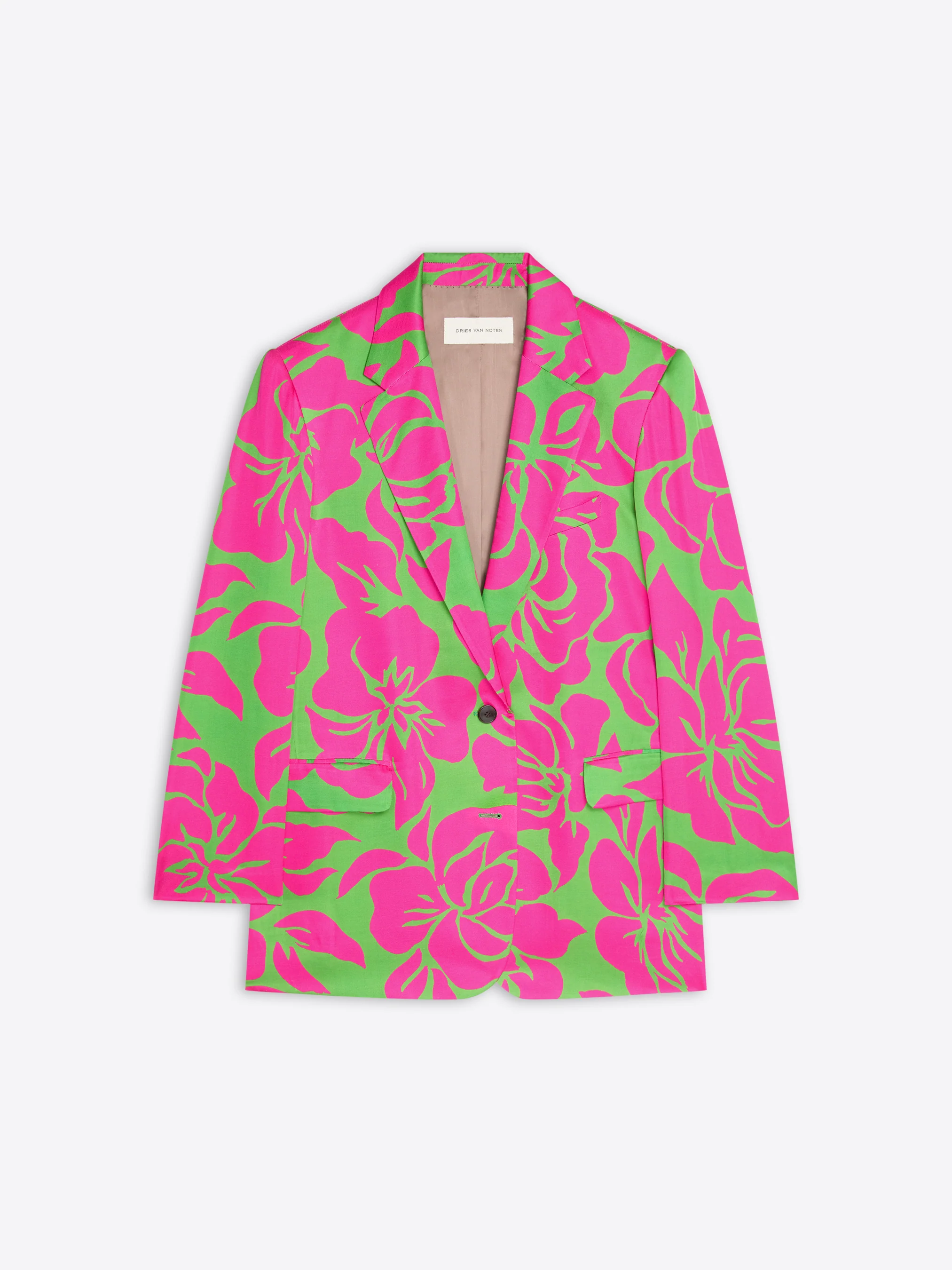 Oversized satin blazer