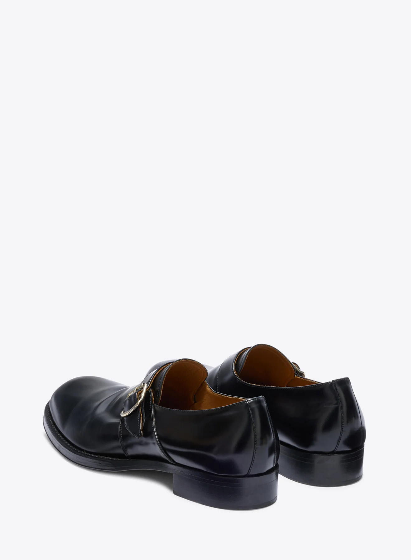 Leather monk-strap shoes