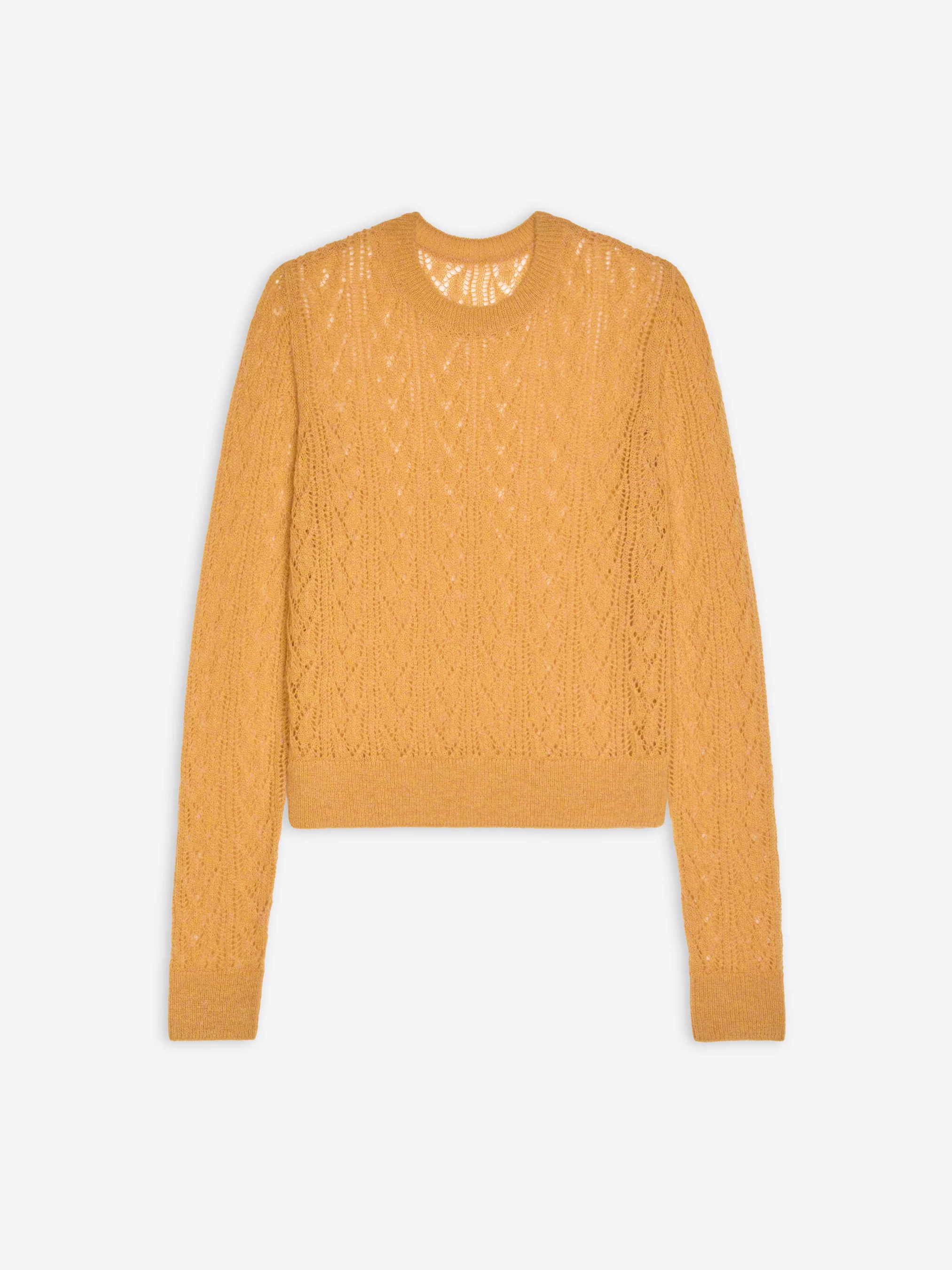 Lace stitch alpaca sweater