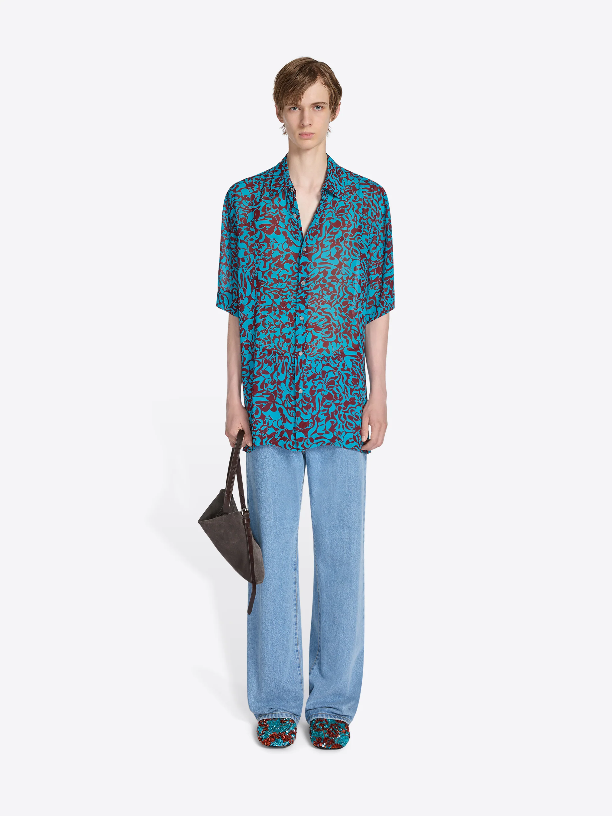 Short sleeve viscose shirt