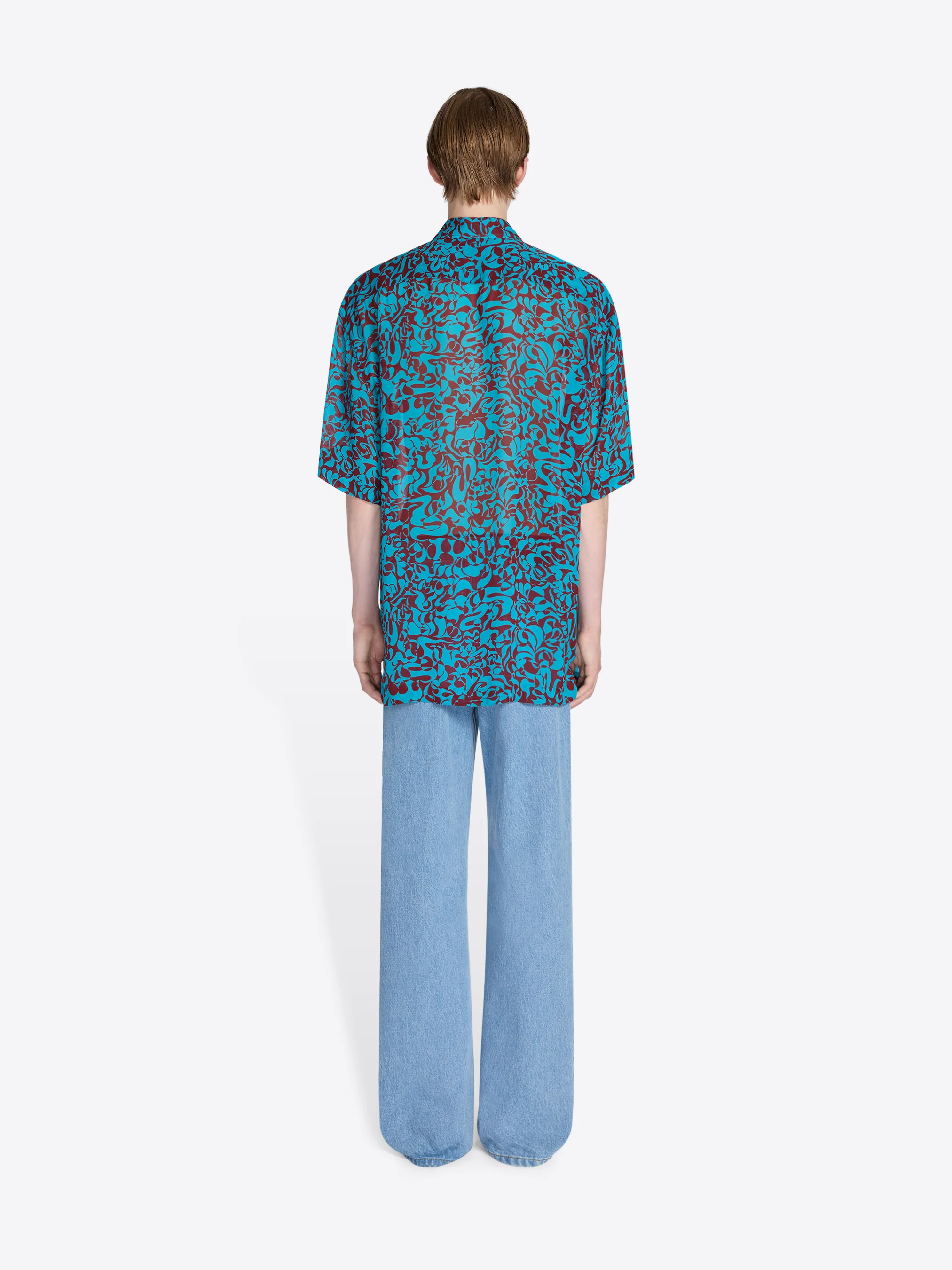 Short sleeve viscose shirt