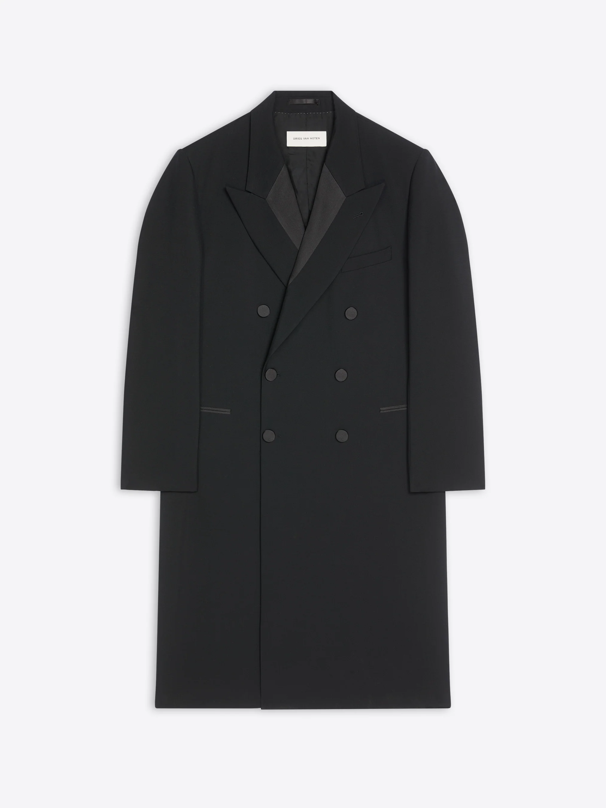 Wool tuxedo coat