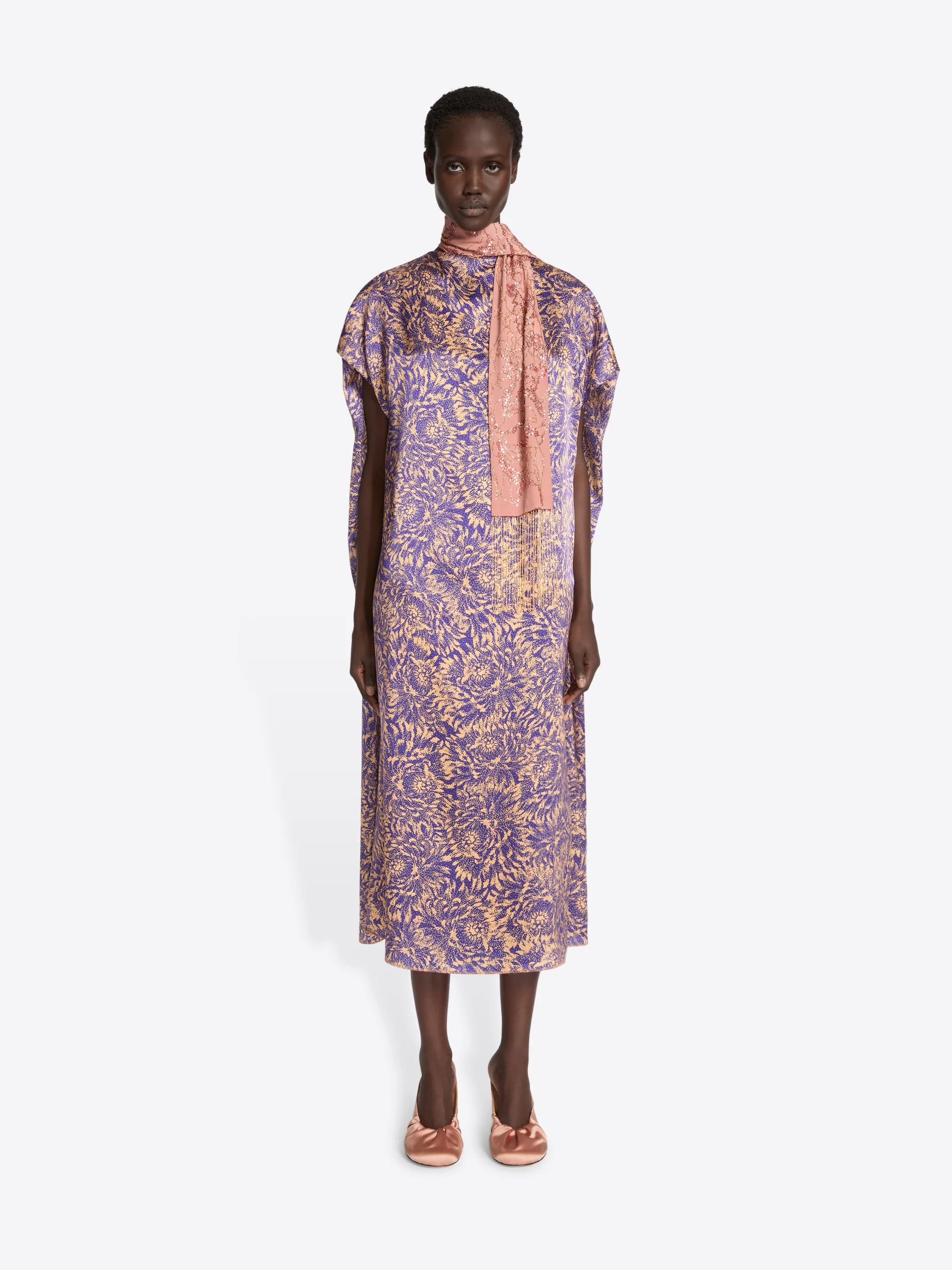 Printed silk dress
