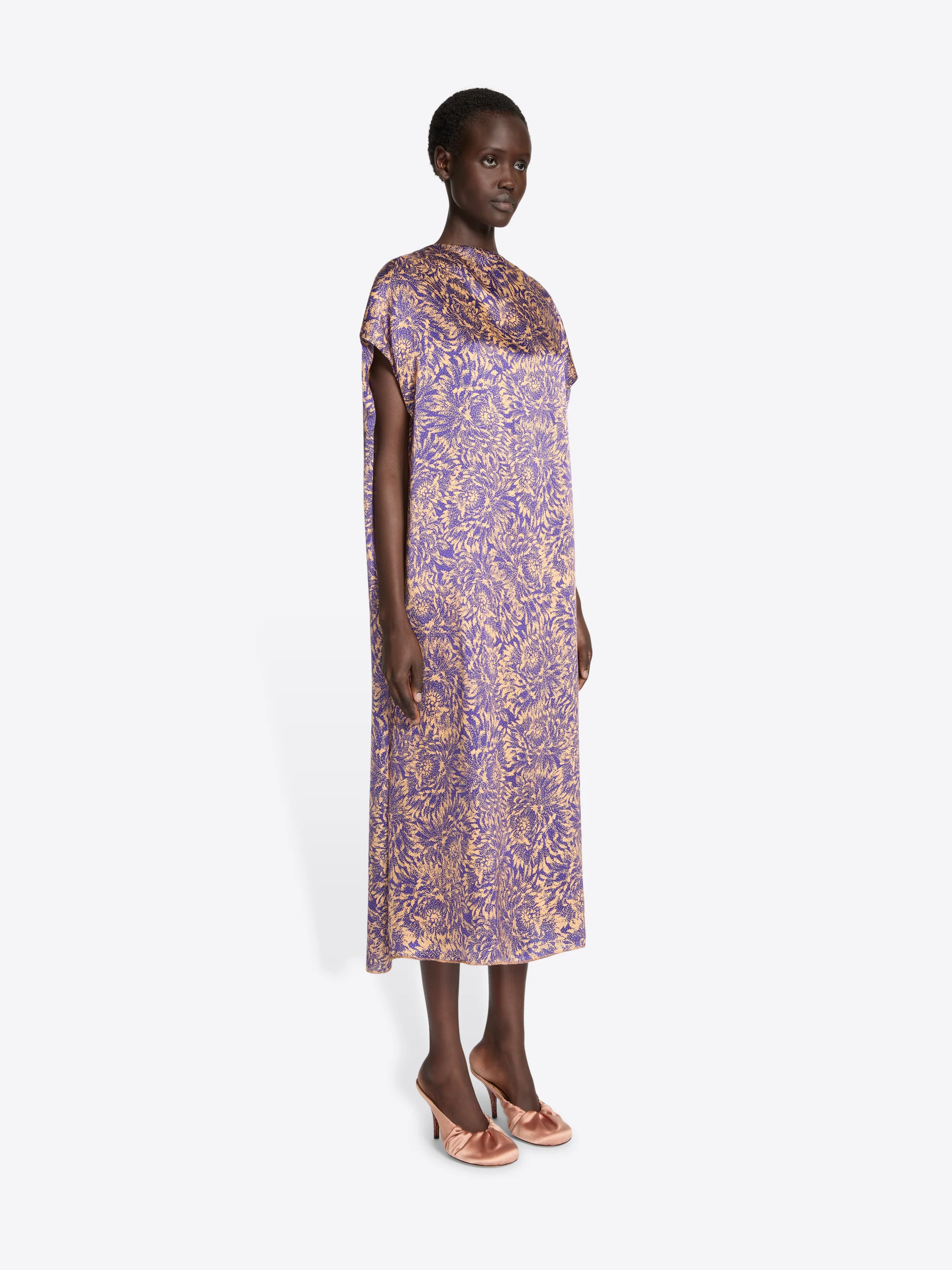 Printed silk dress