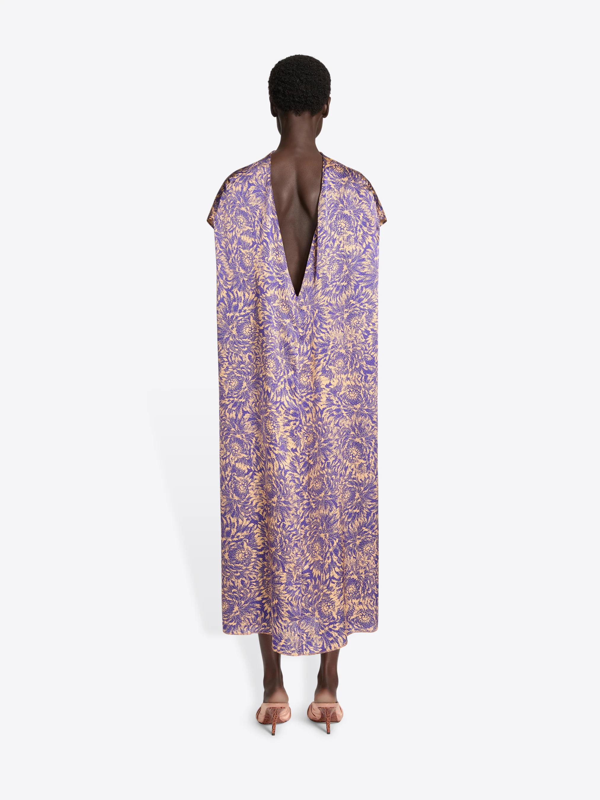 Printed silk dress