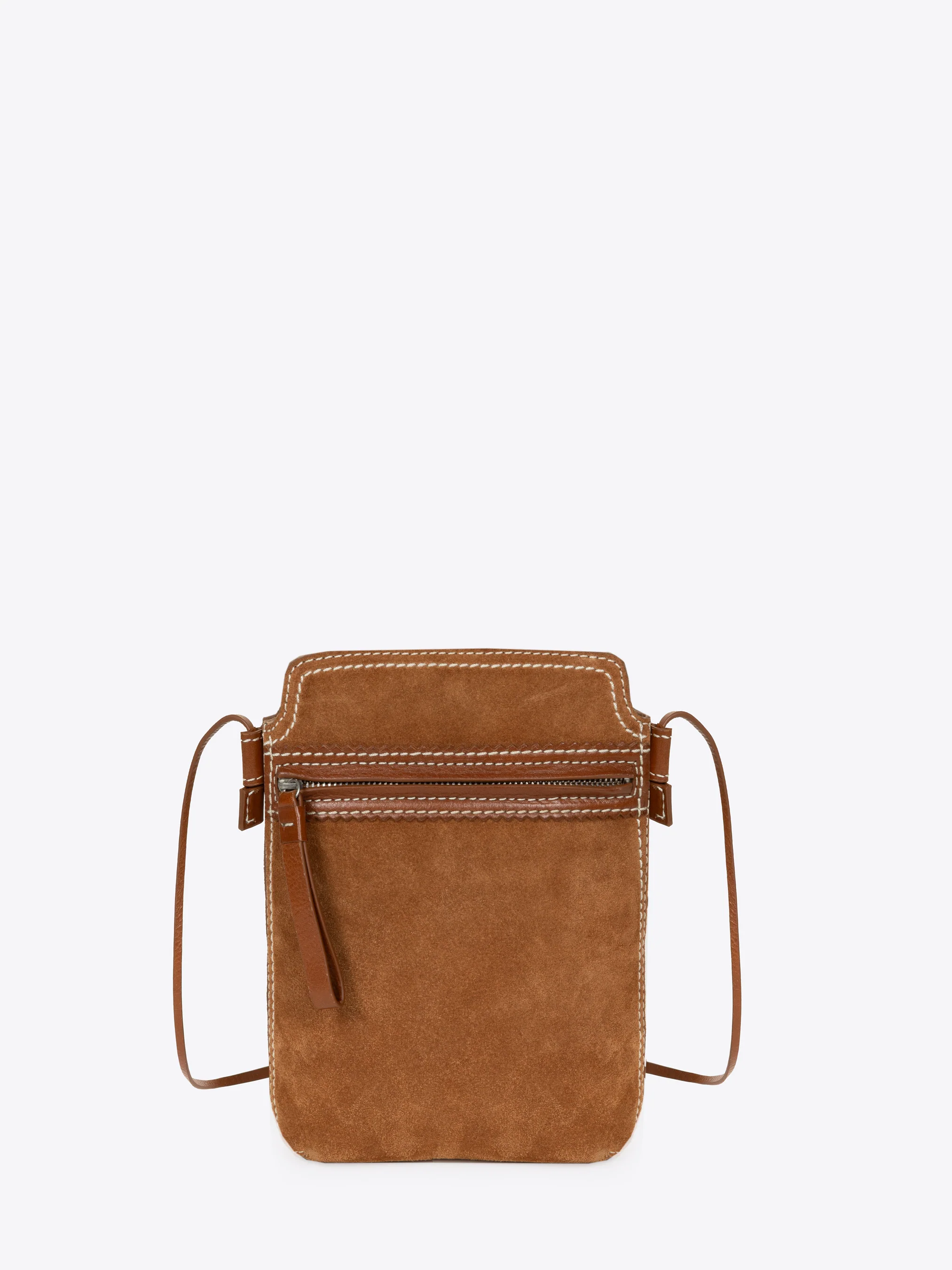 Suede phone pouch
