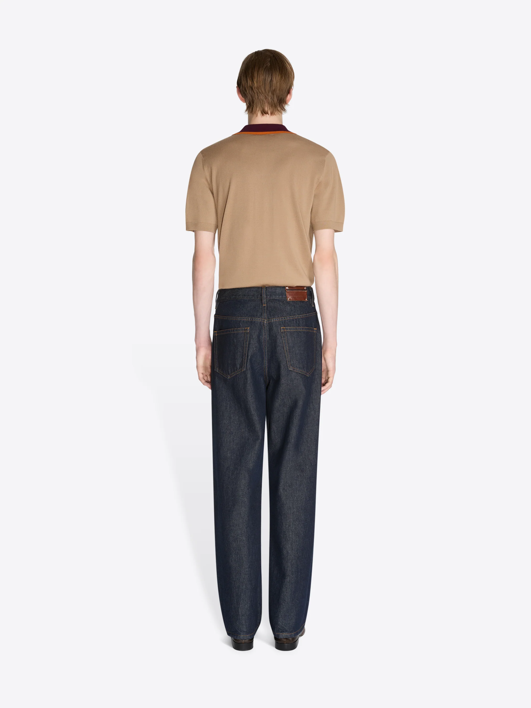 Merino wool polo shirt
