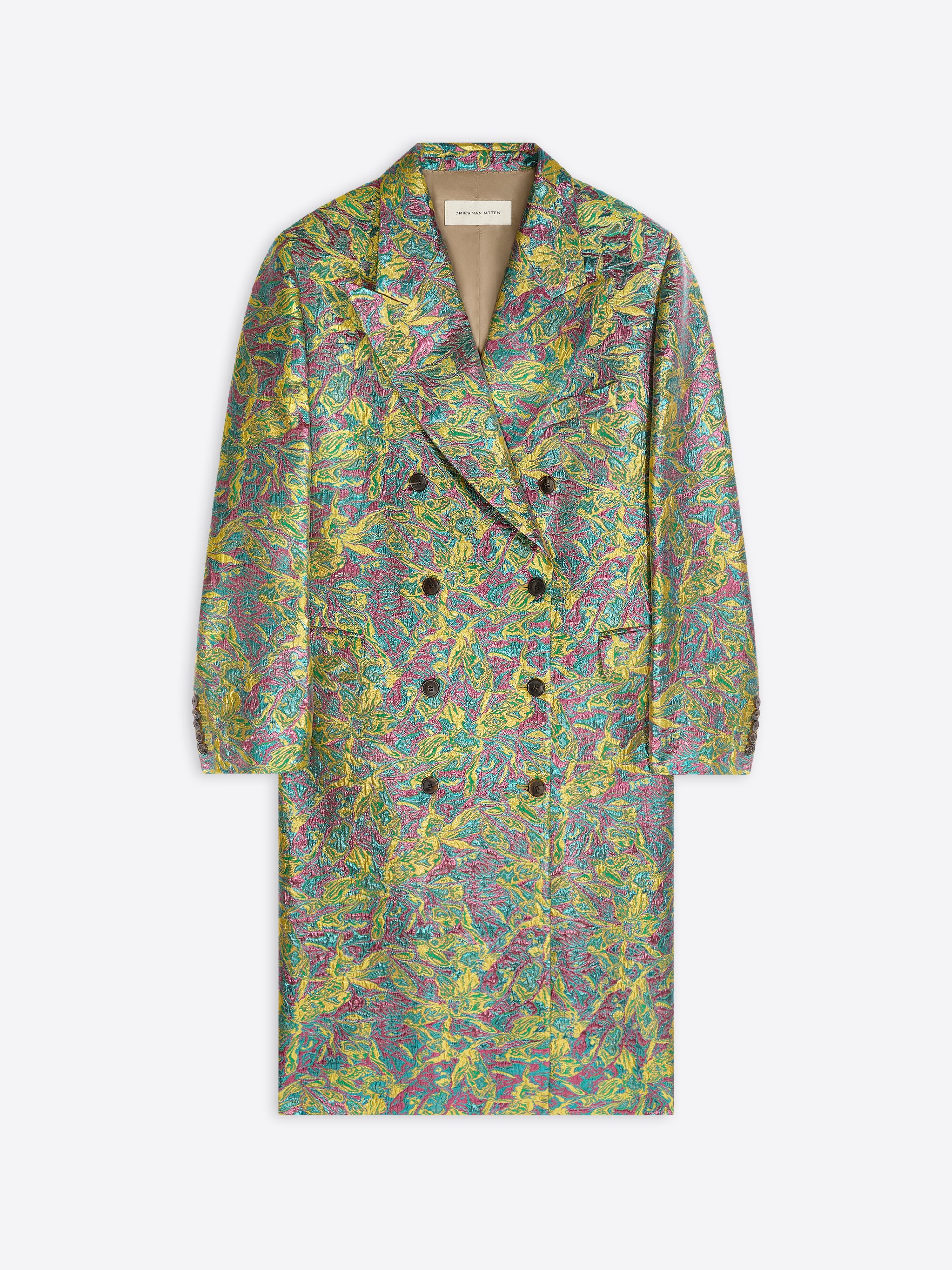 Oversized jacquard coat