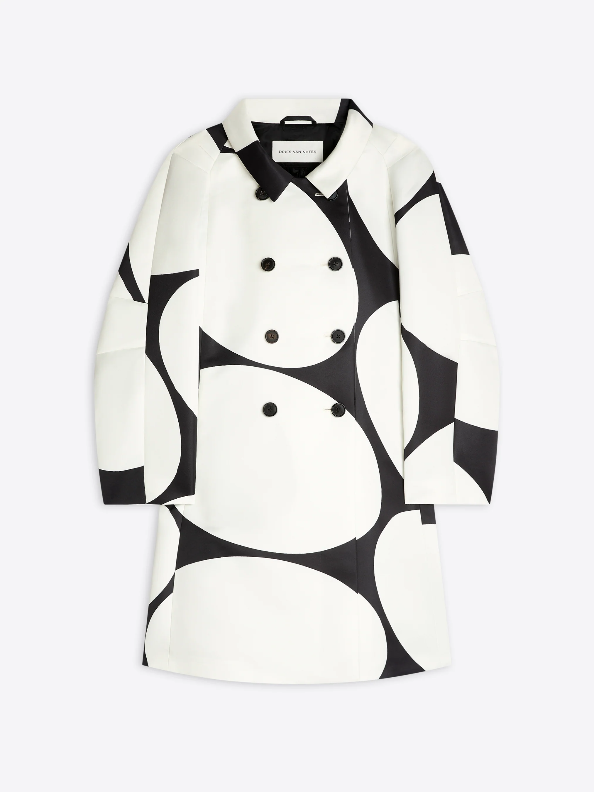 Printed A-line coat