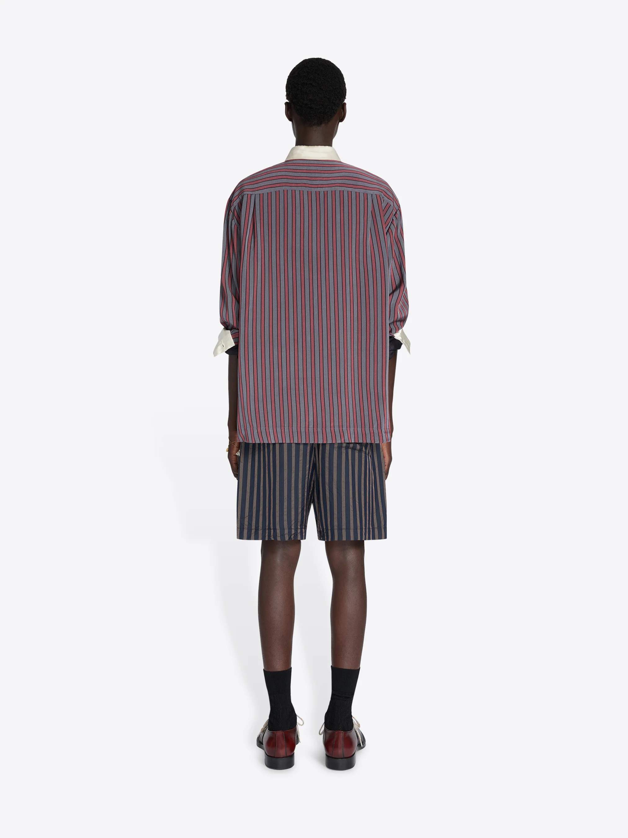 Contrast viscose shirt