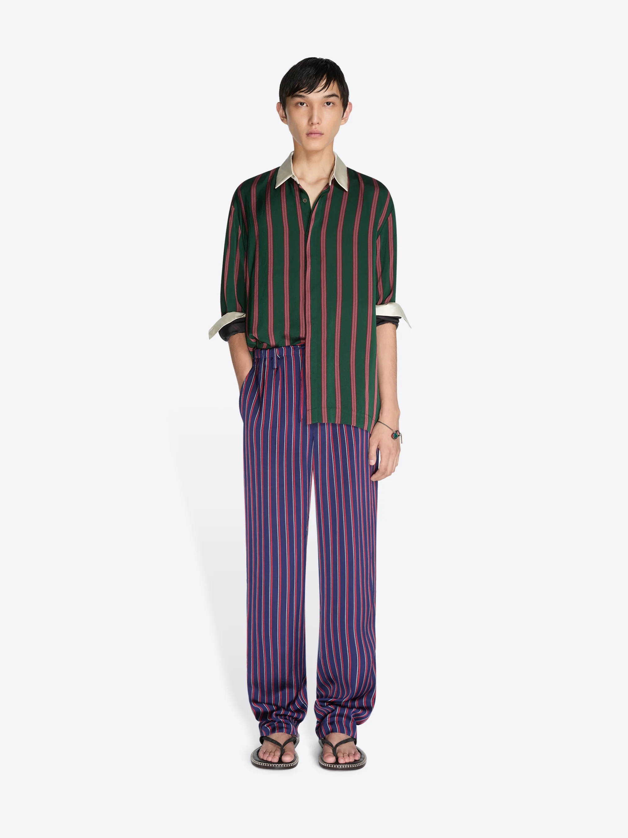 Contrast viscose shirt
