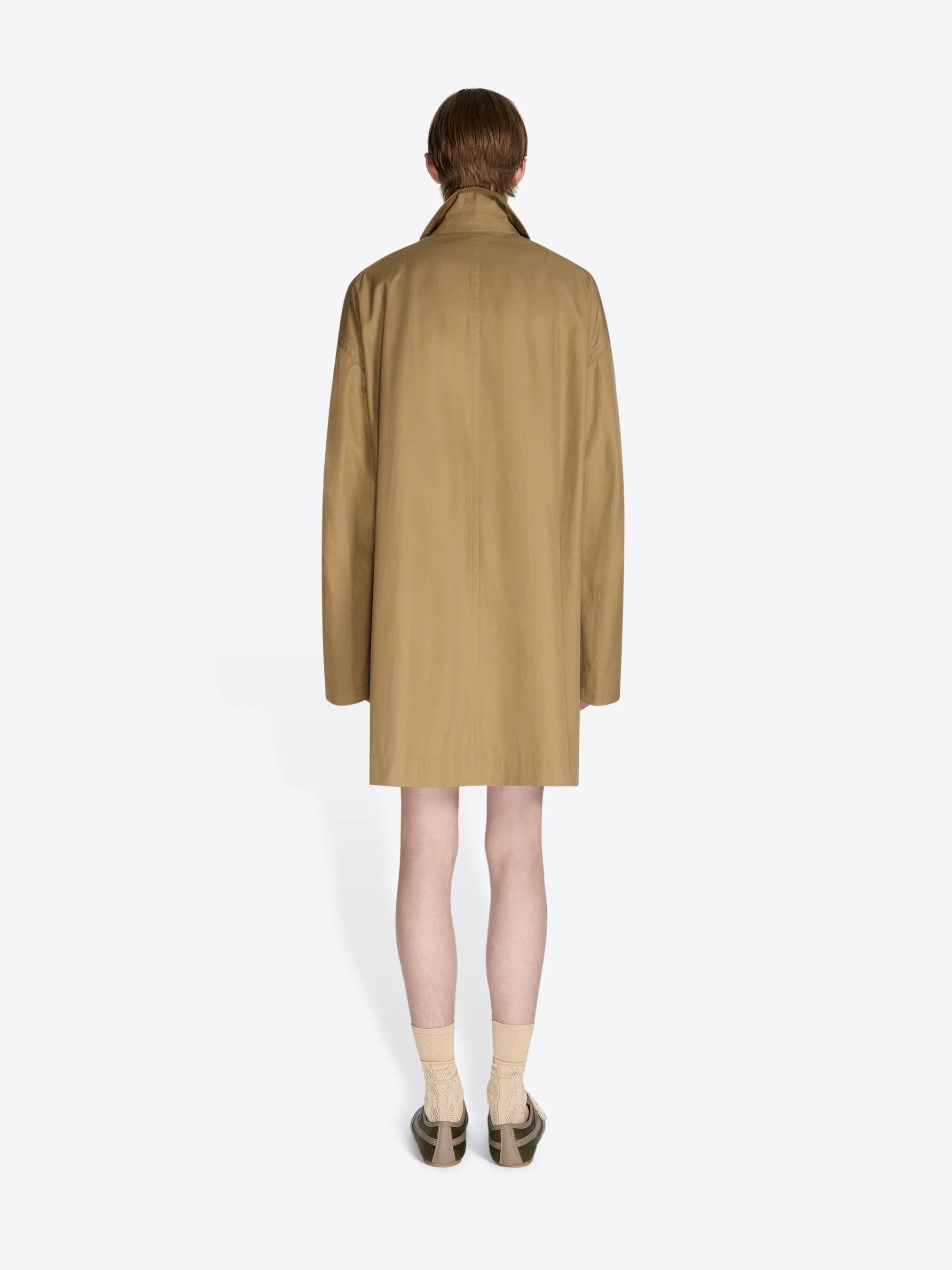 Loose cotton mac