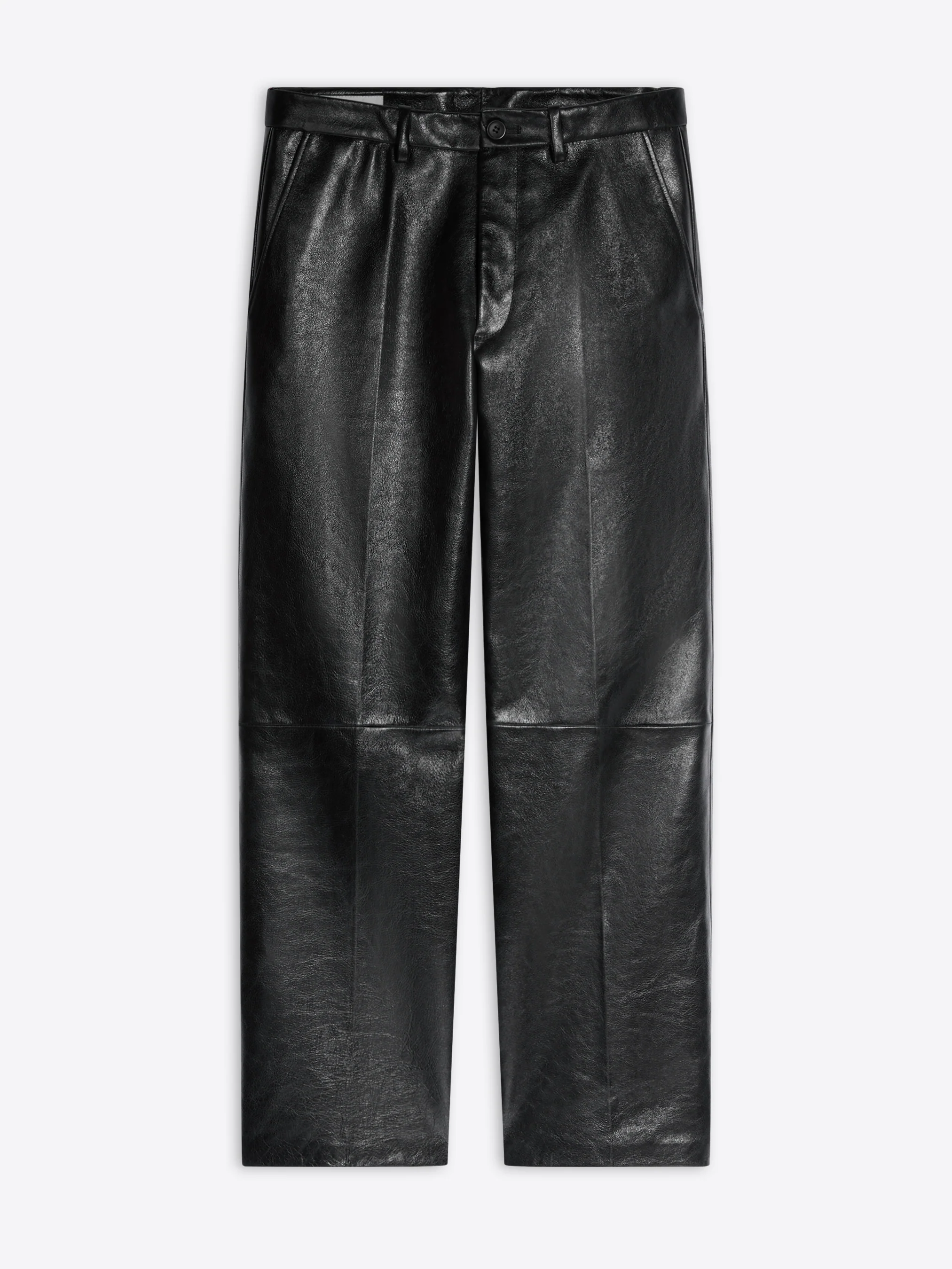 Cropped leather pants
