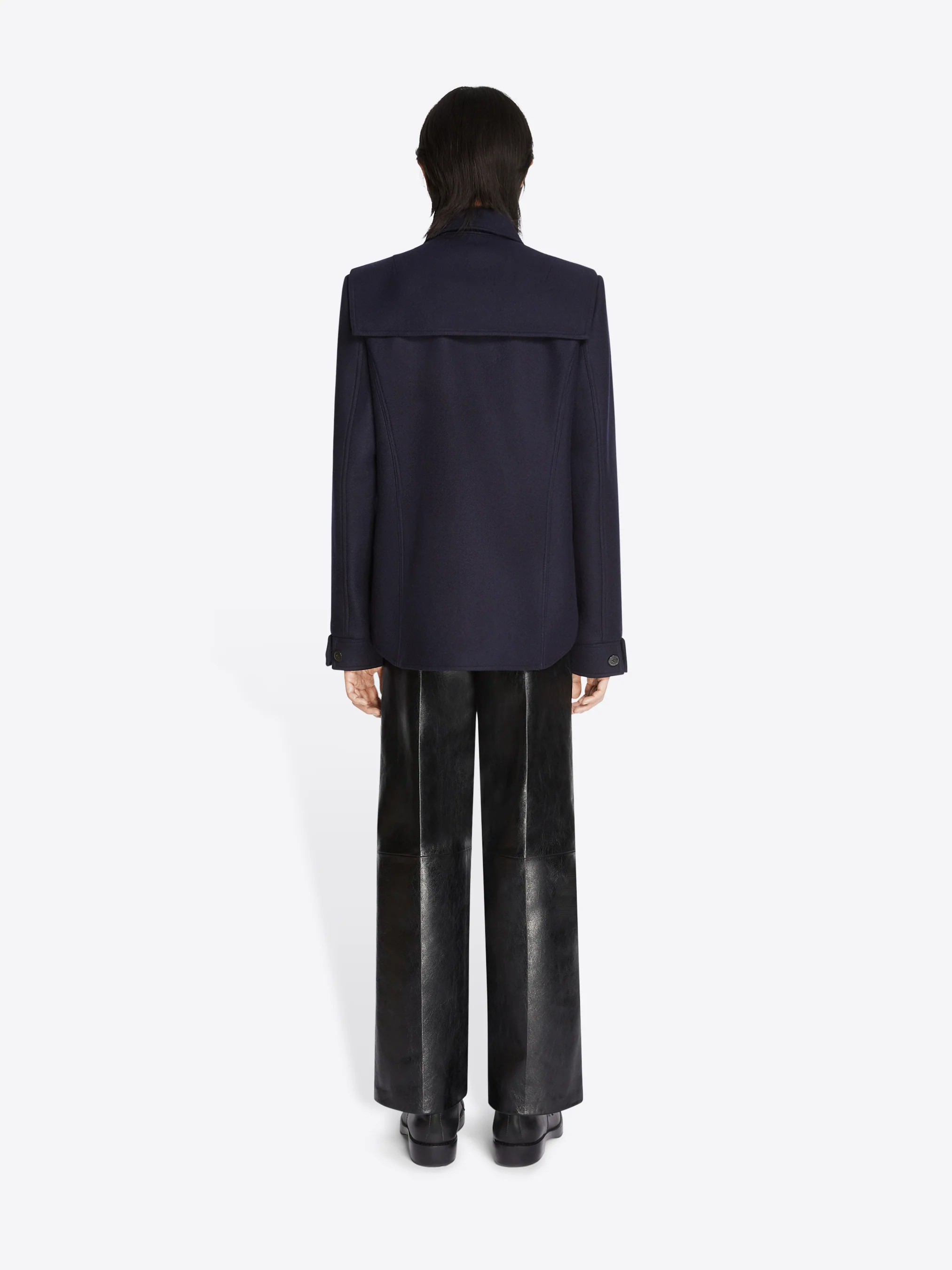 Cropped leather pants