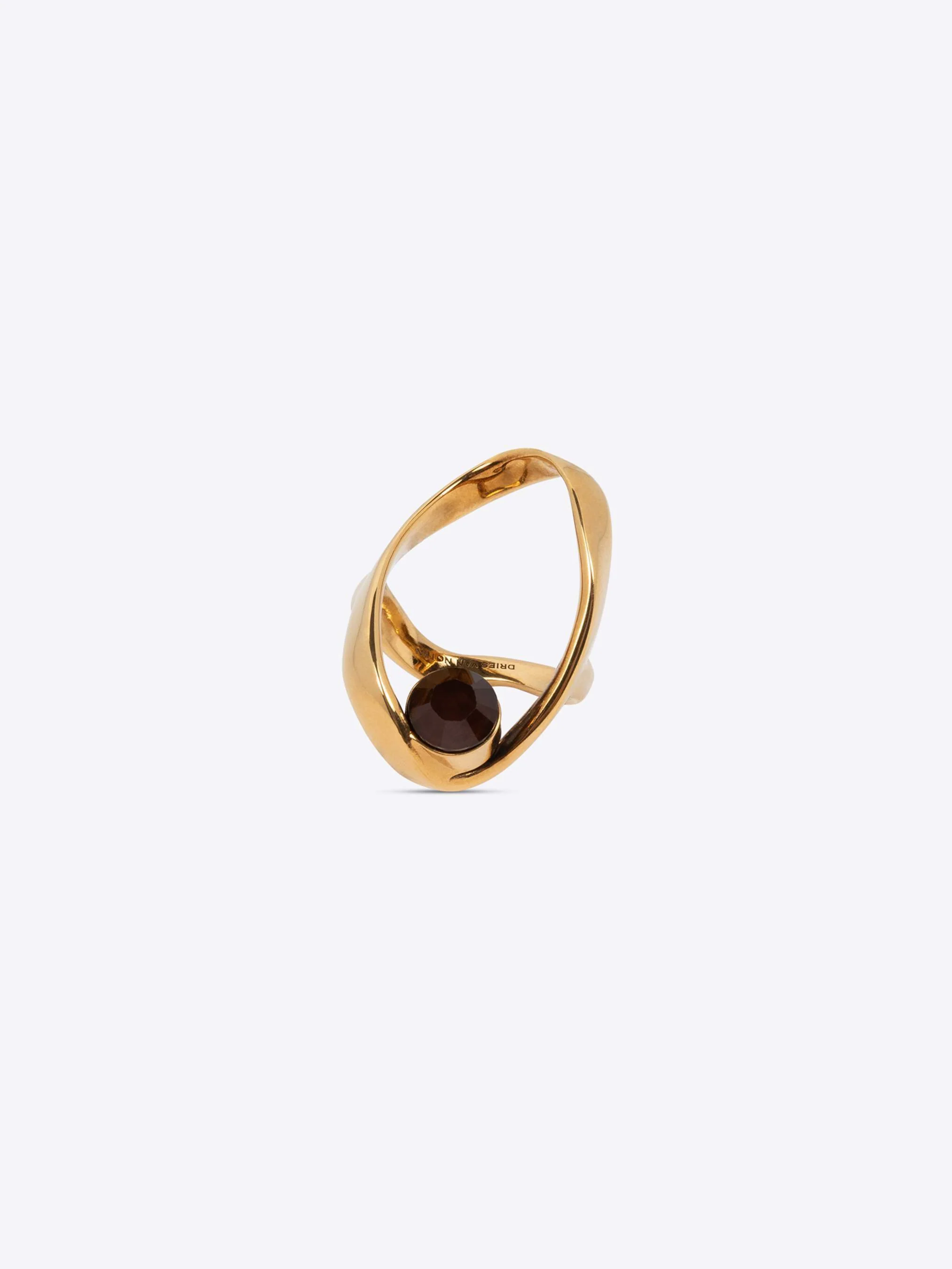 Waved jewel ring