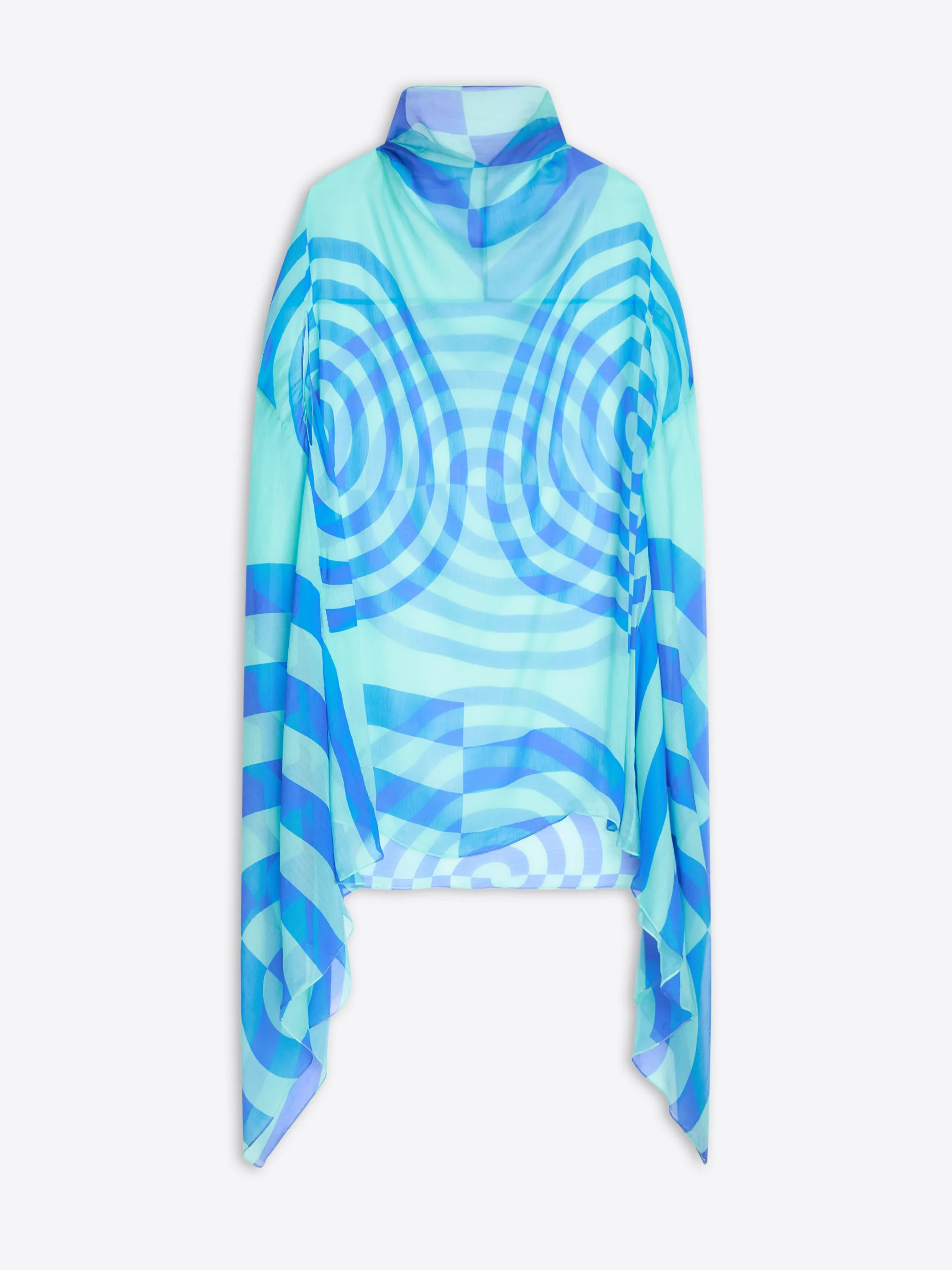 Silk cape dress