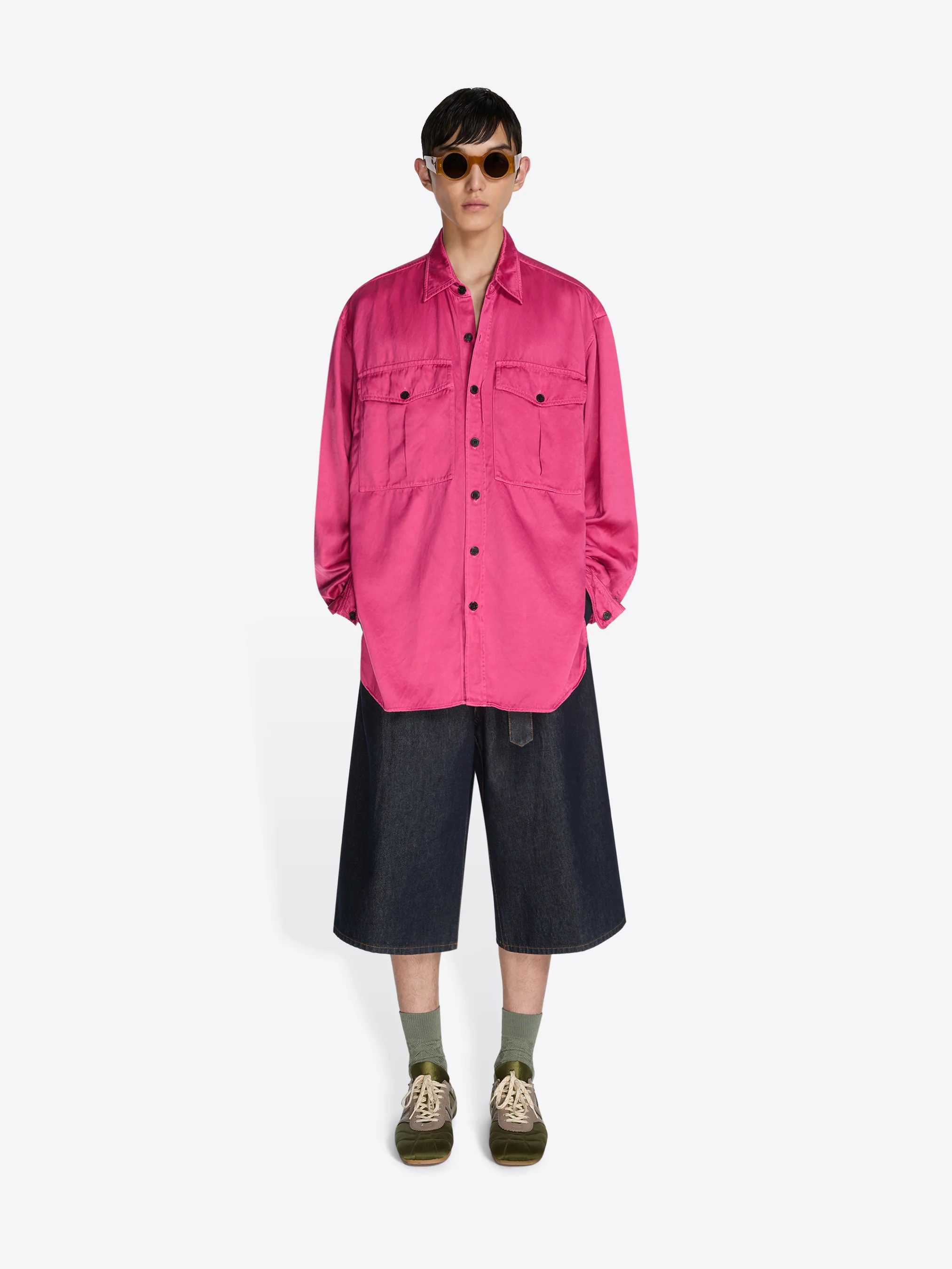 Overdyed cupro shirt