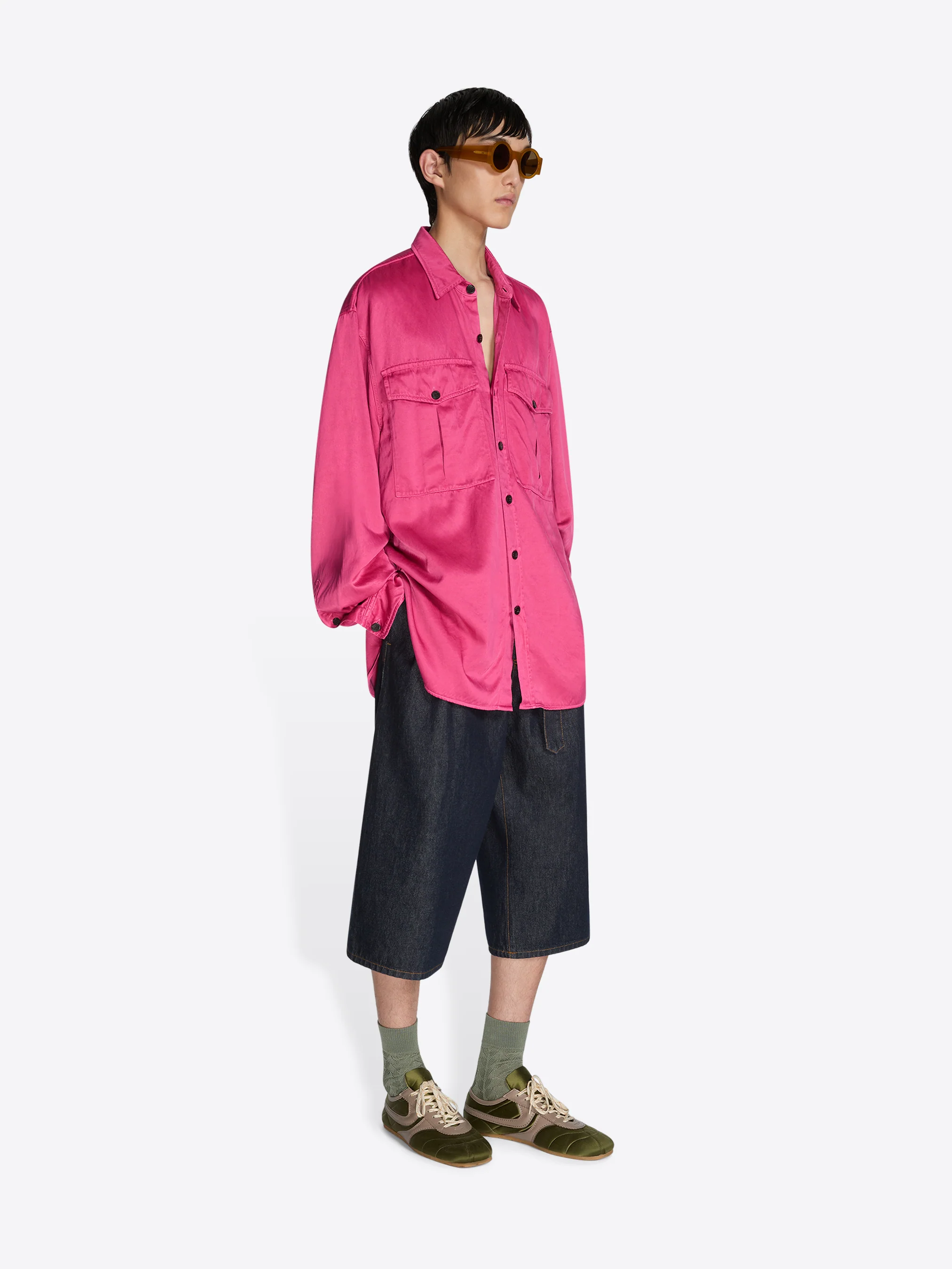 Overdyed cupro shirt