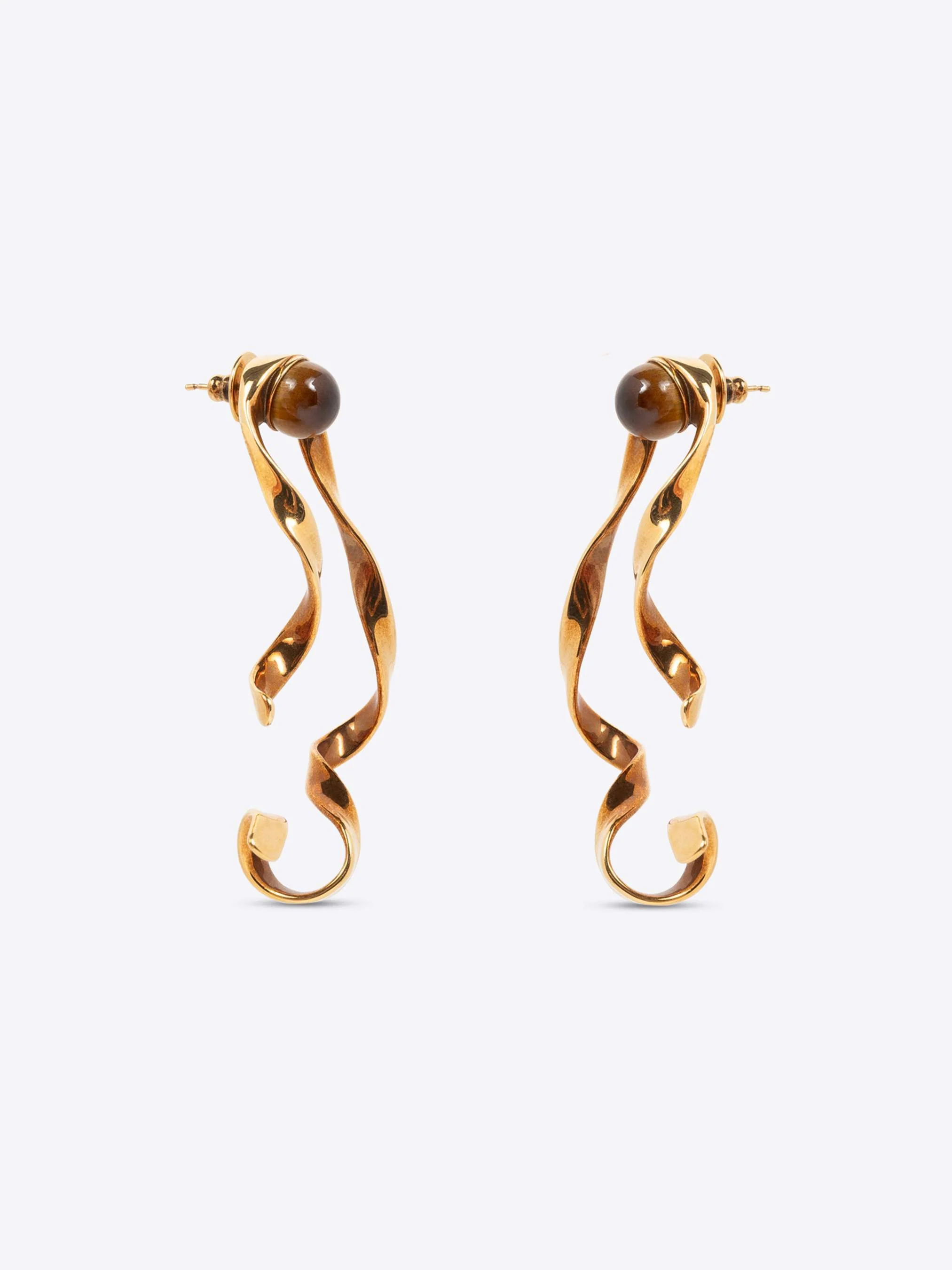 Wave stud earrings