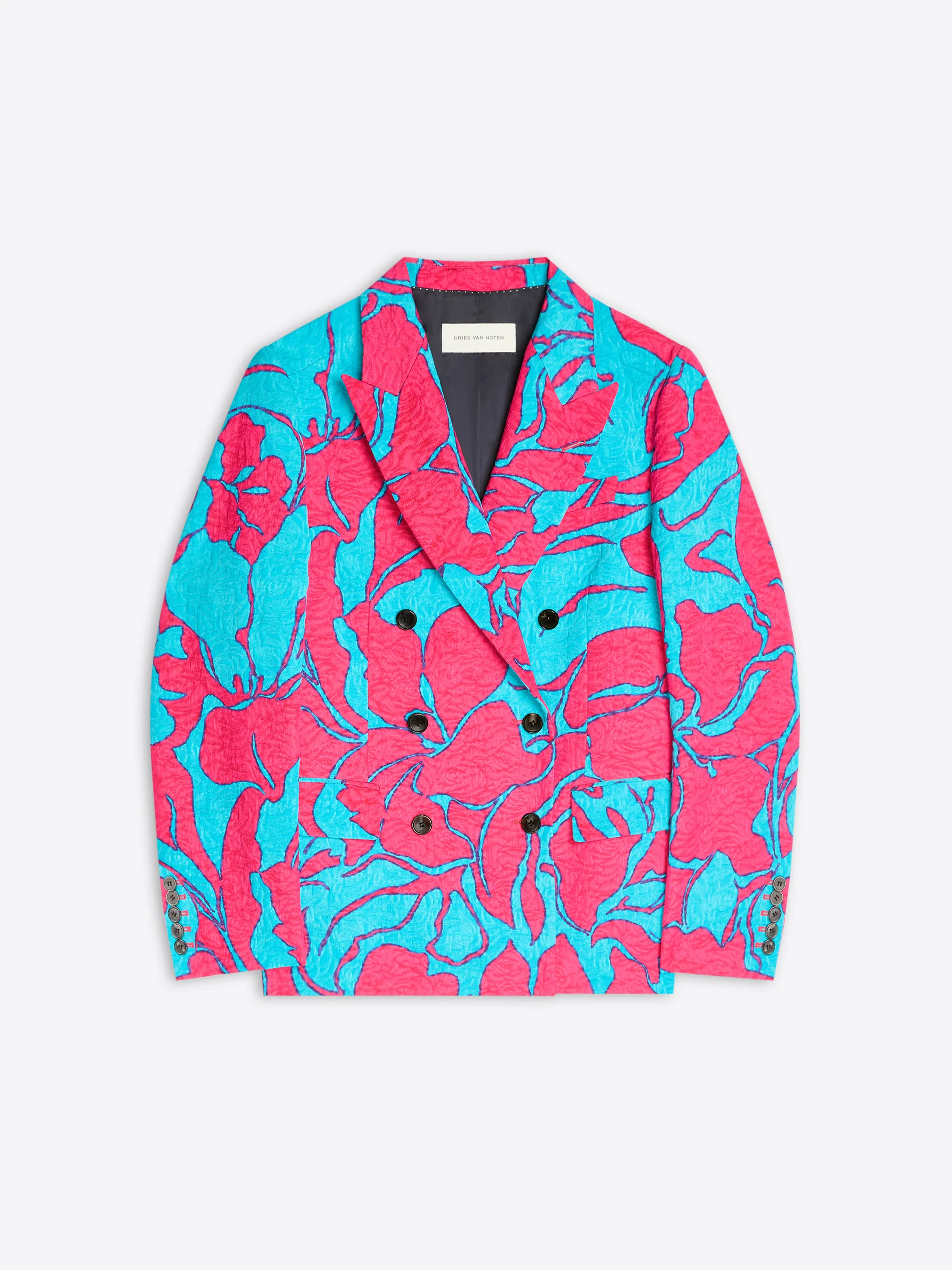 Double breasted jacquard blazer