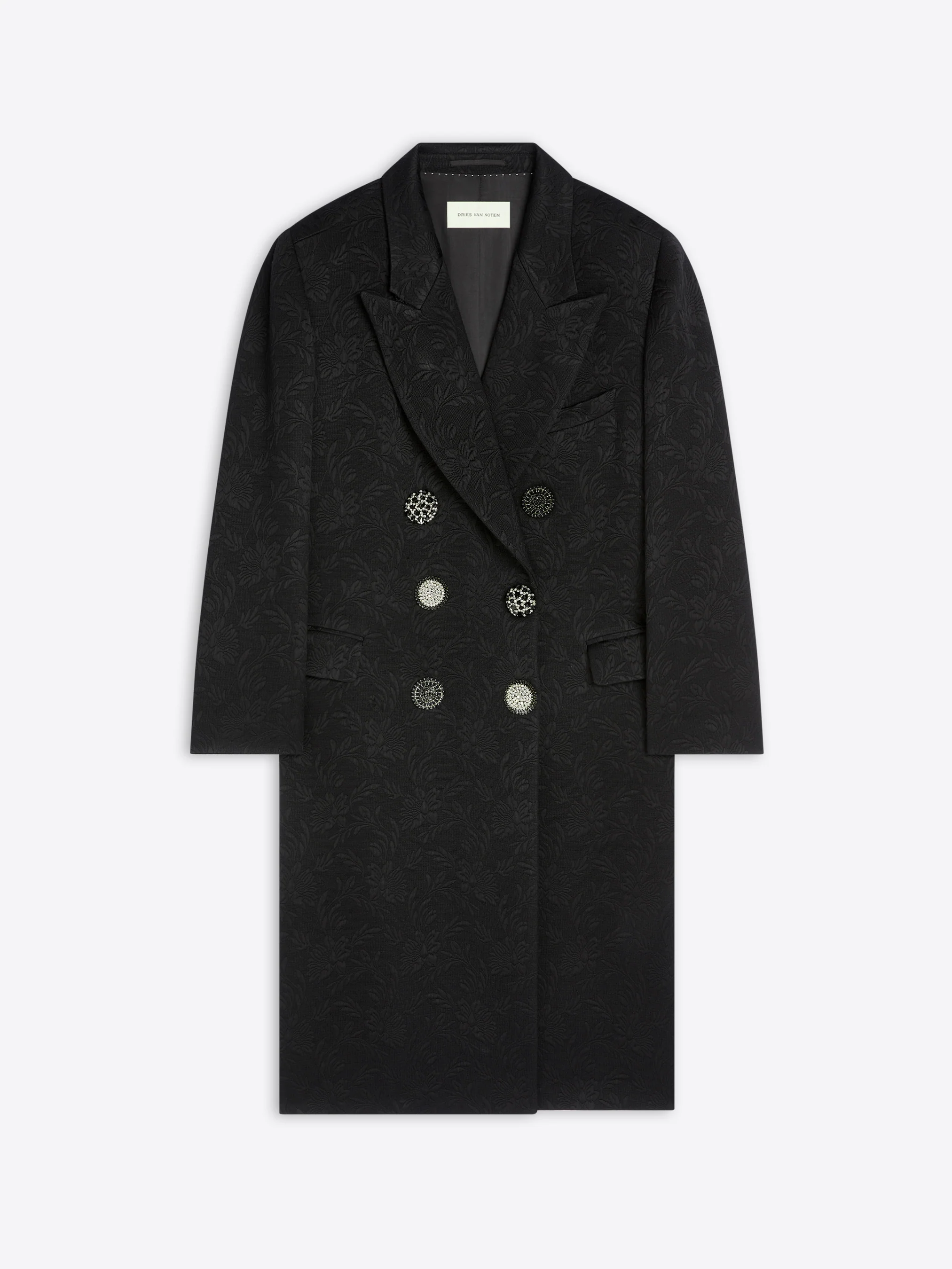 Oversized jacquard coat