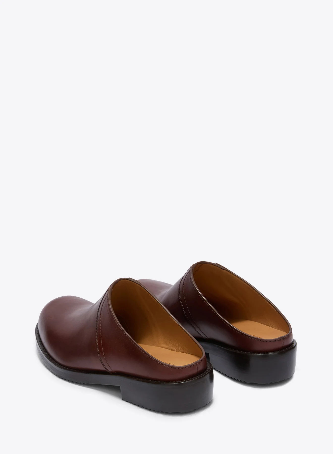 Leather clogs