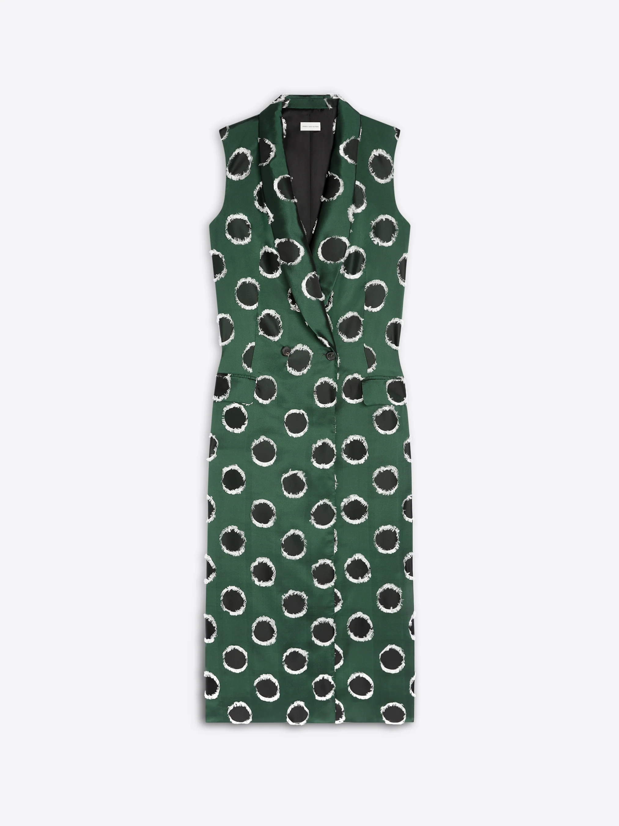 Sleeveless fil coupé vest