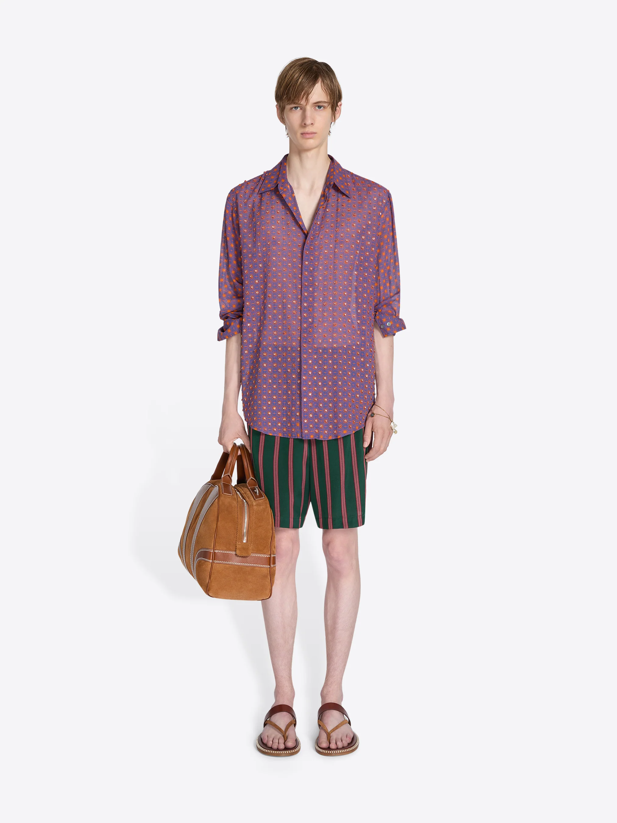 Embroidered cotton shirt
