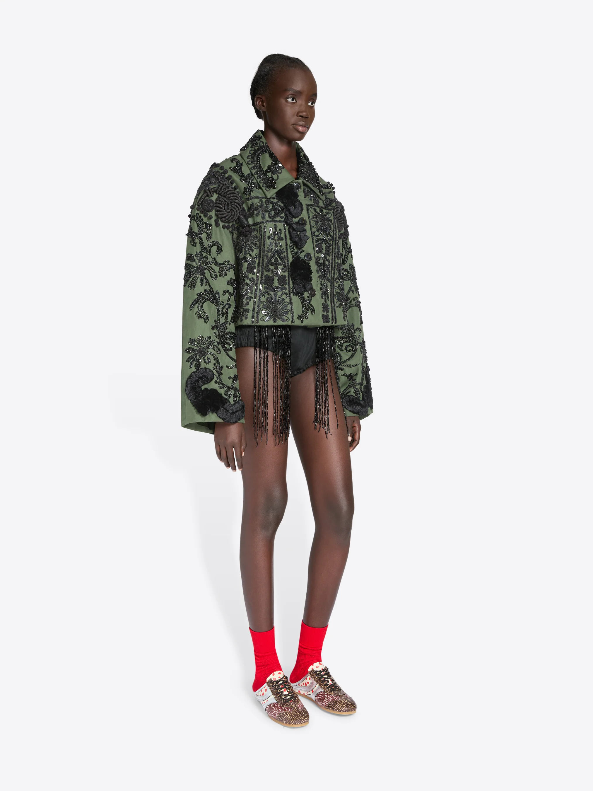 Embroidered cotton jacket