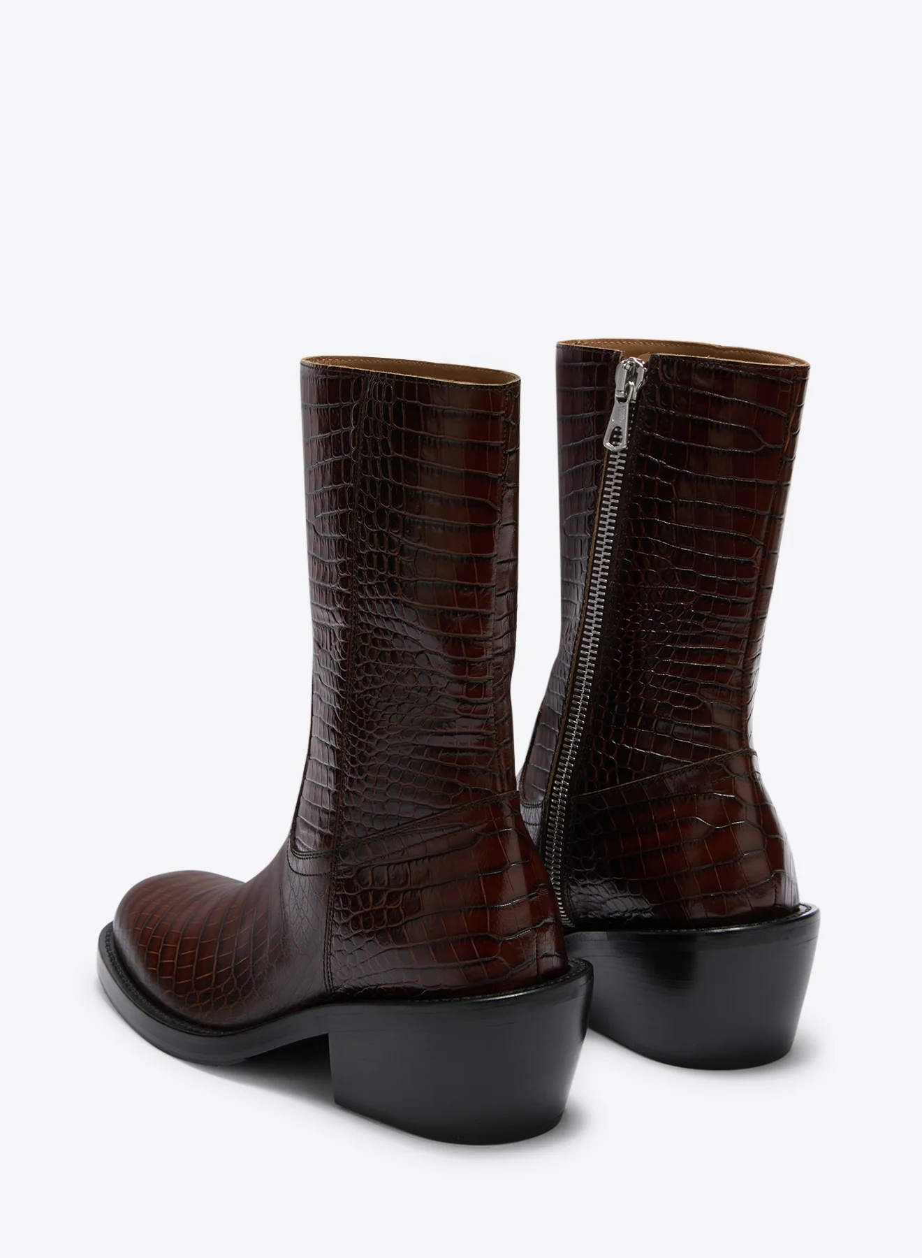 High leather boots