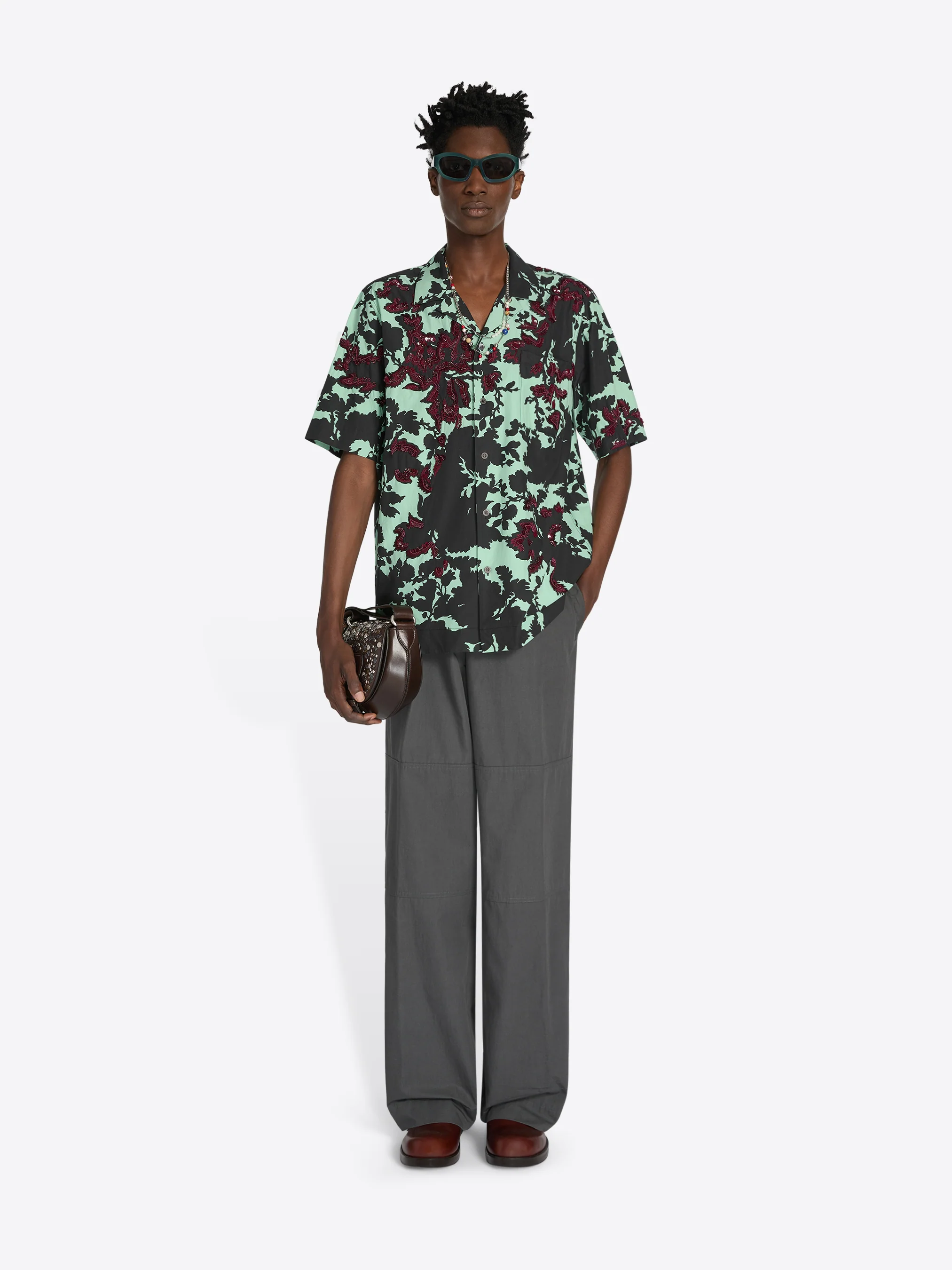 Boxy embroidered shirt