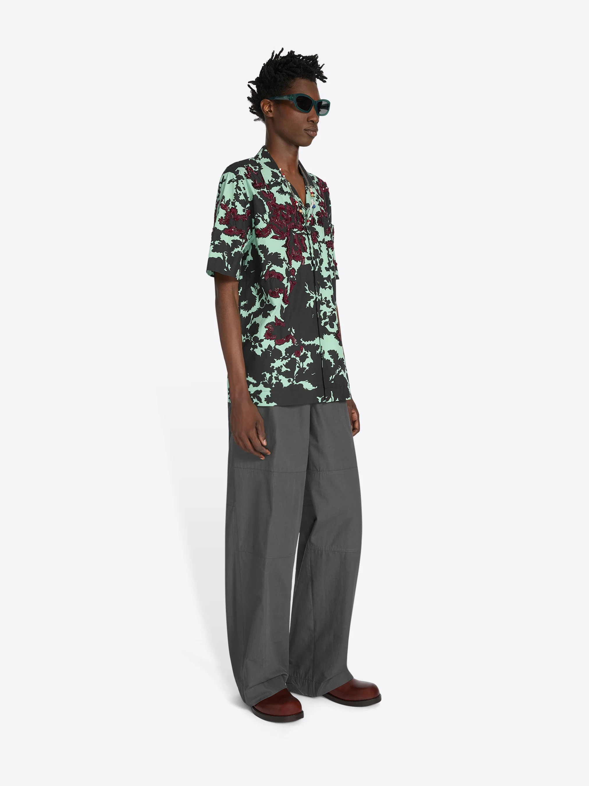 Boxy embroidered shirt