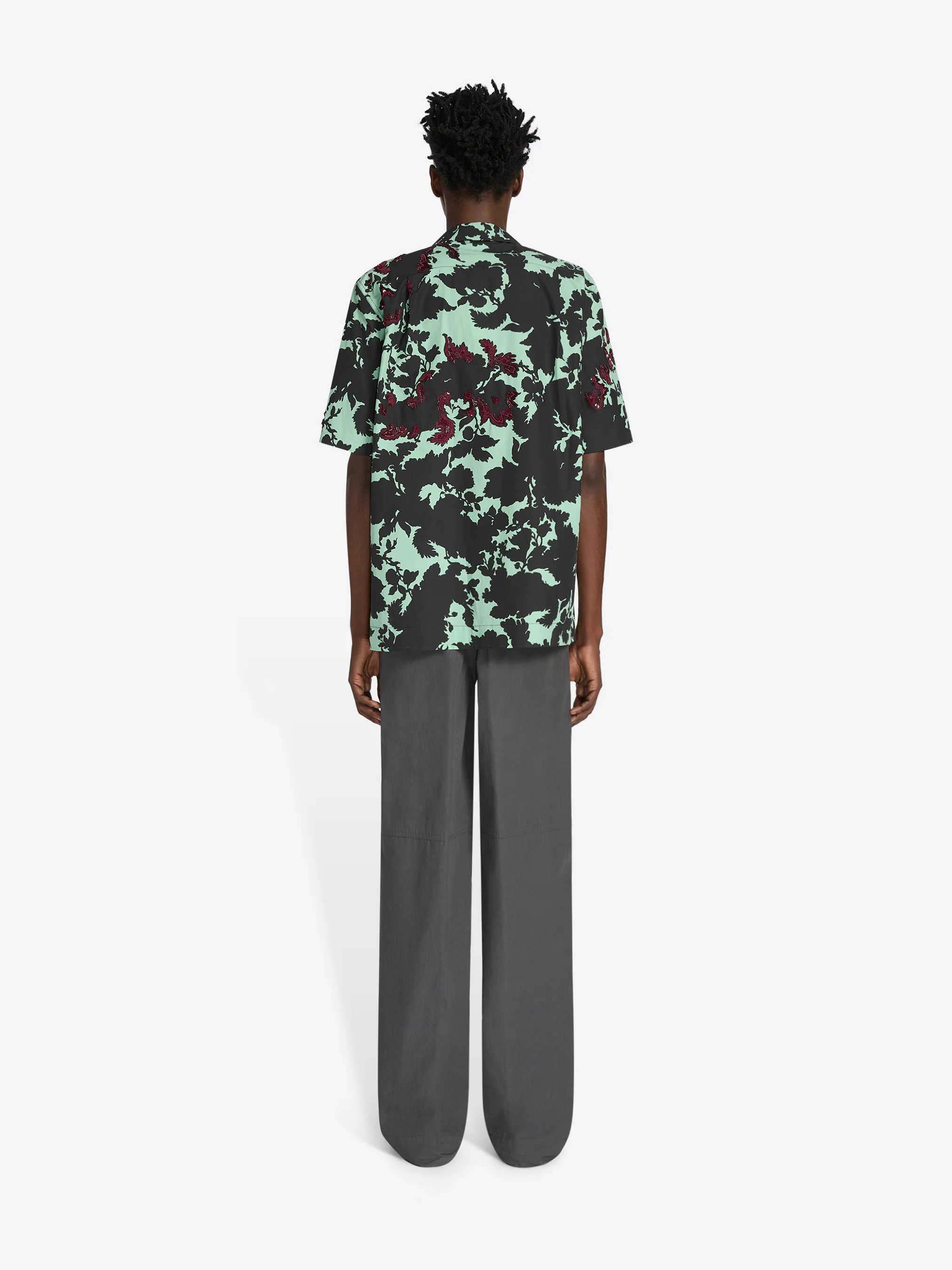 Boxy embroidered shirt