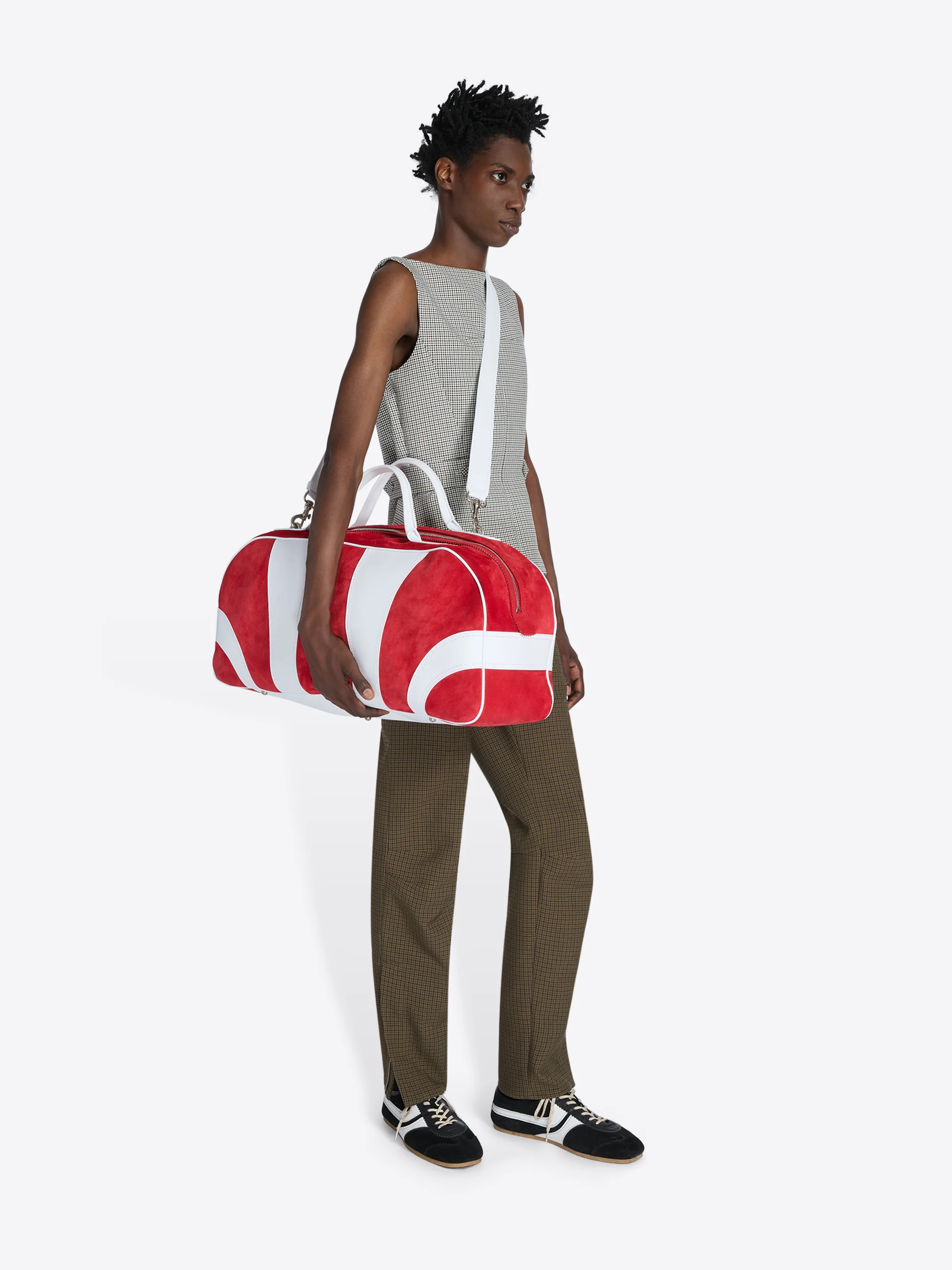 Suede weekend bag