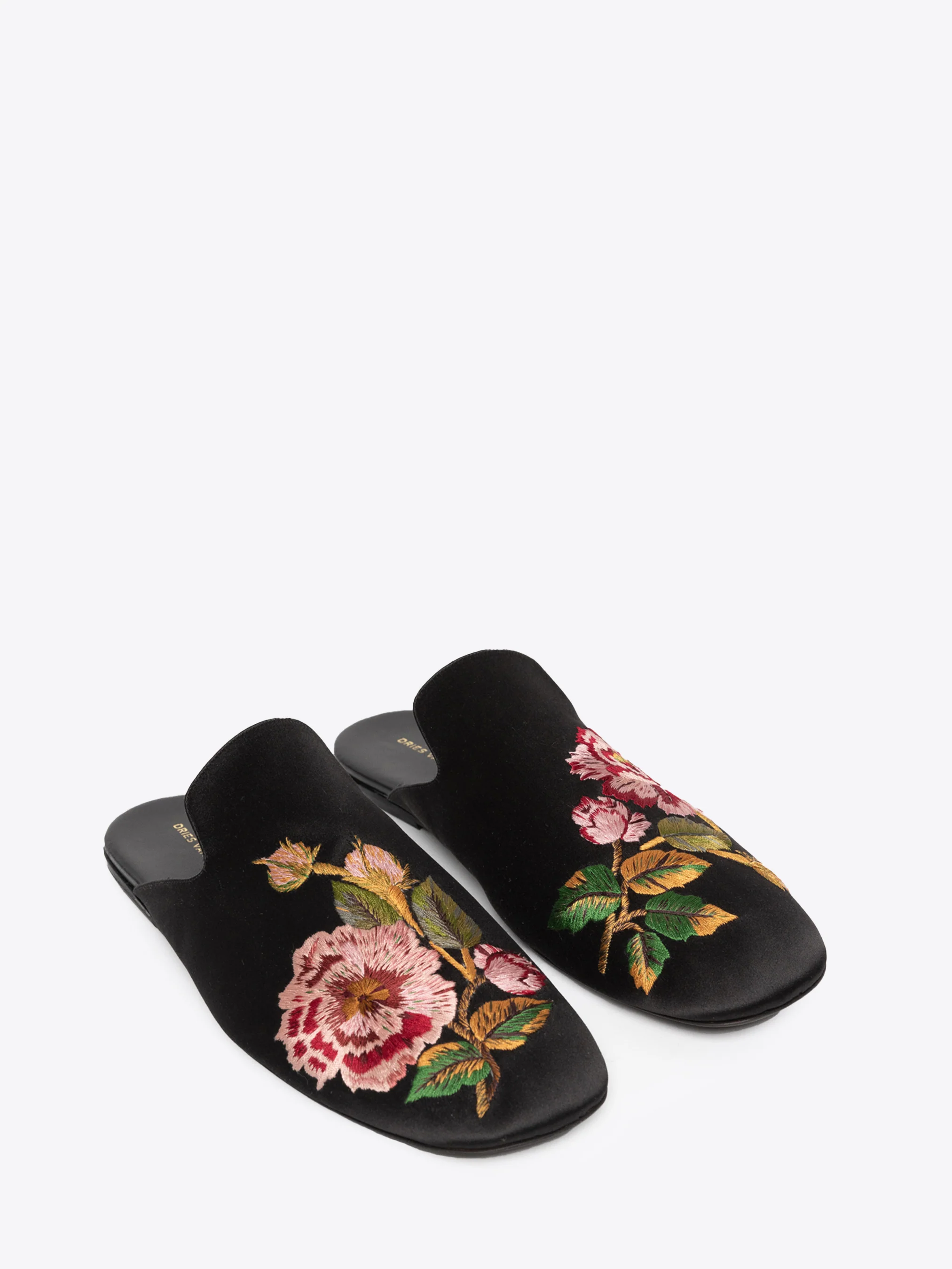 Embroidered mules
