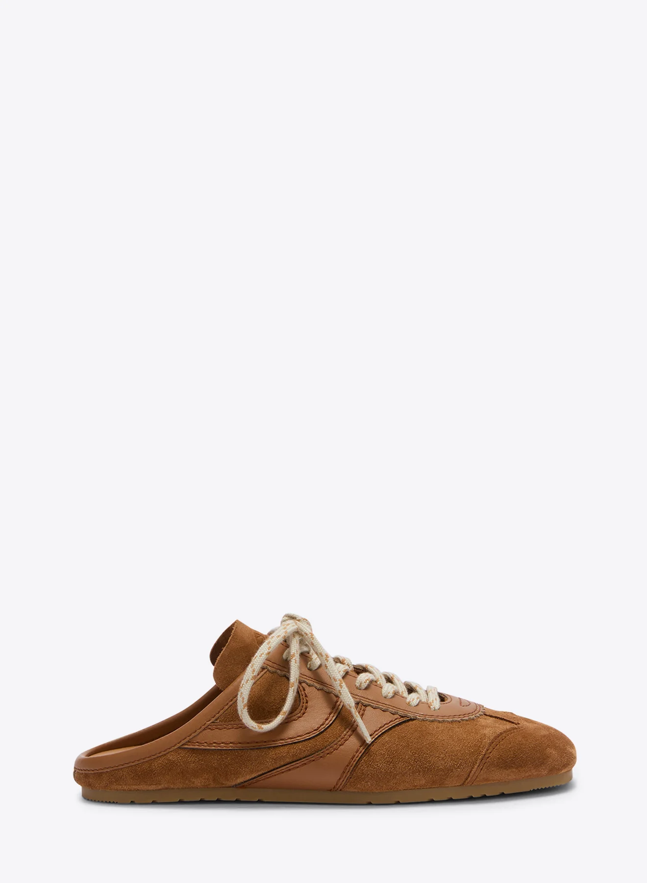 Suede sneaker mules