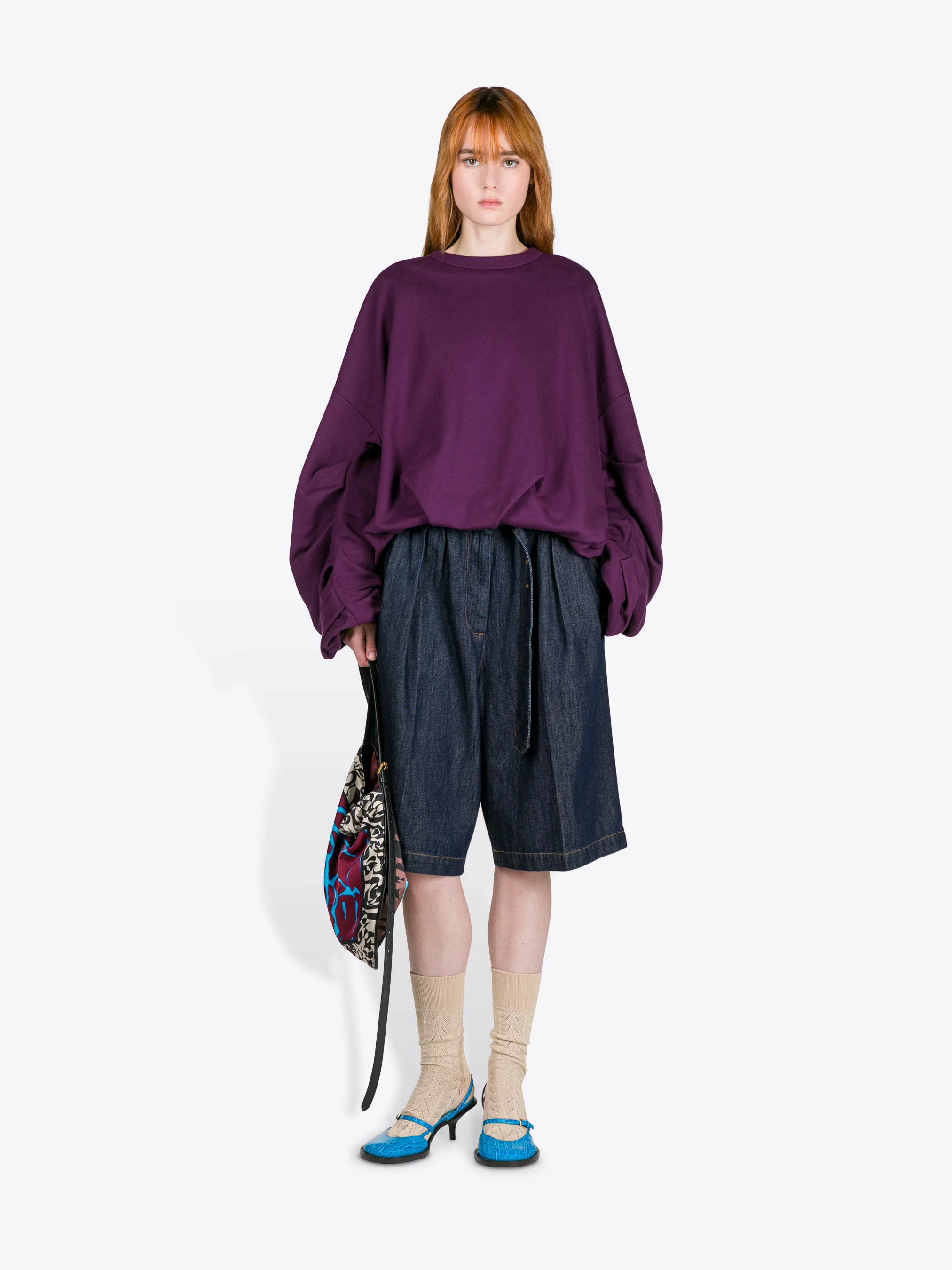 Draped sweatshirt