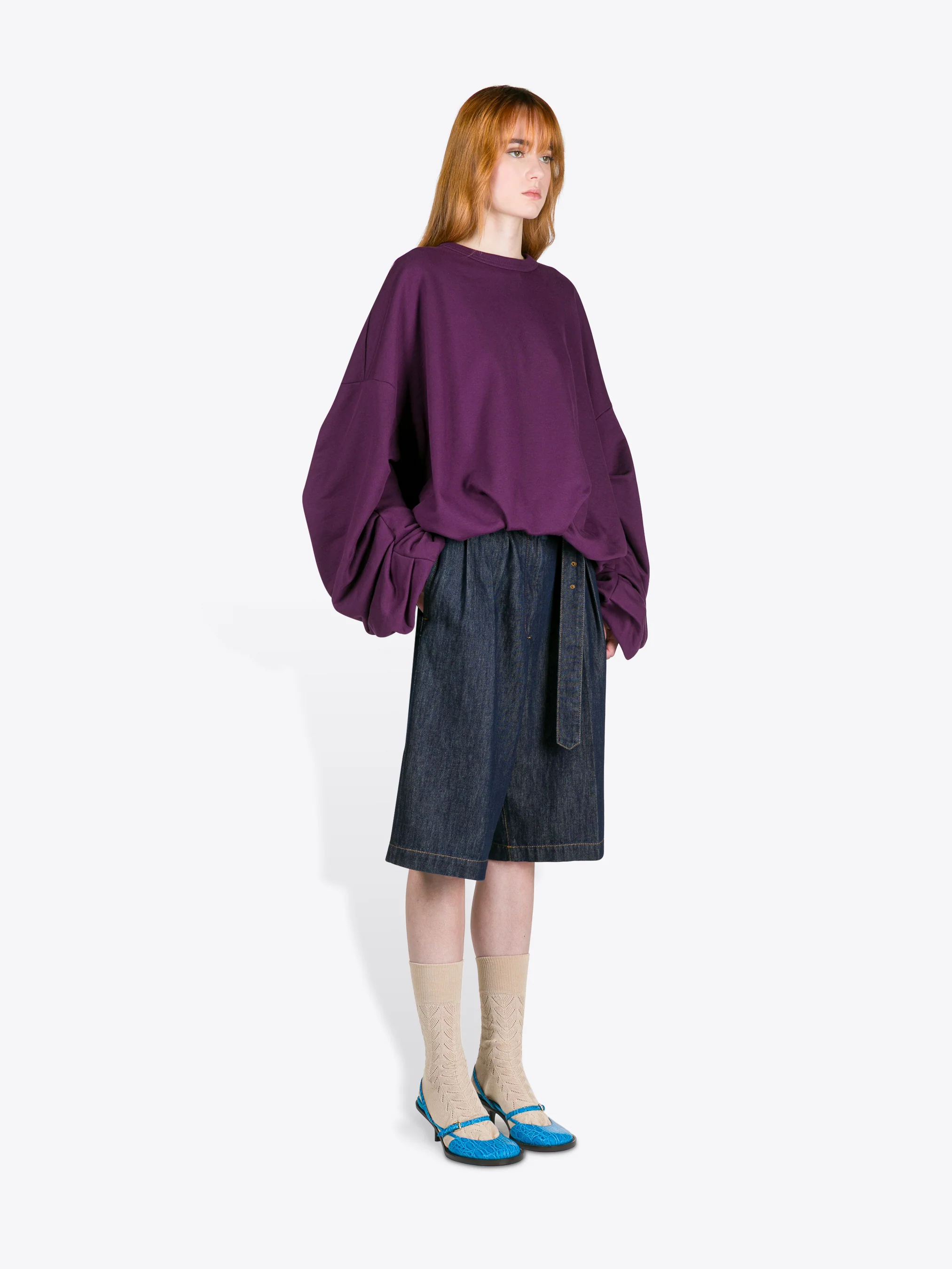 Draped sweatshirt