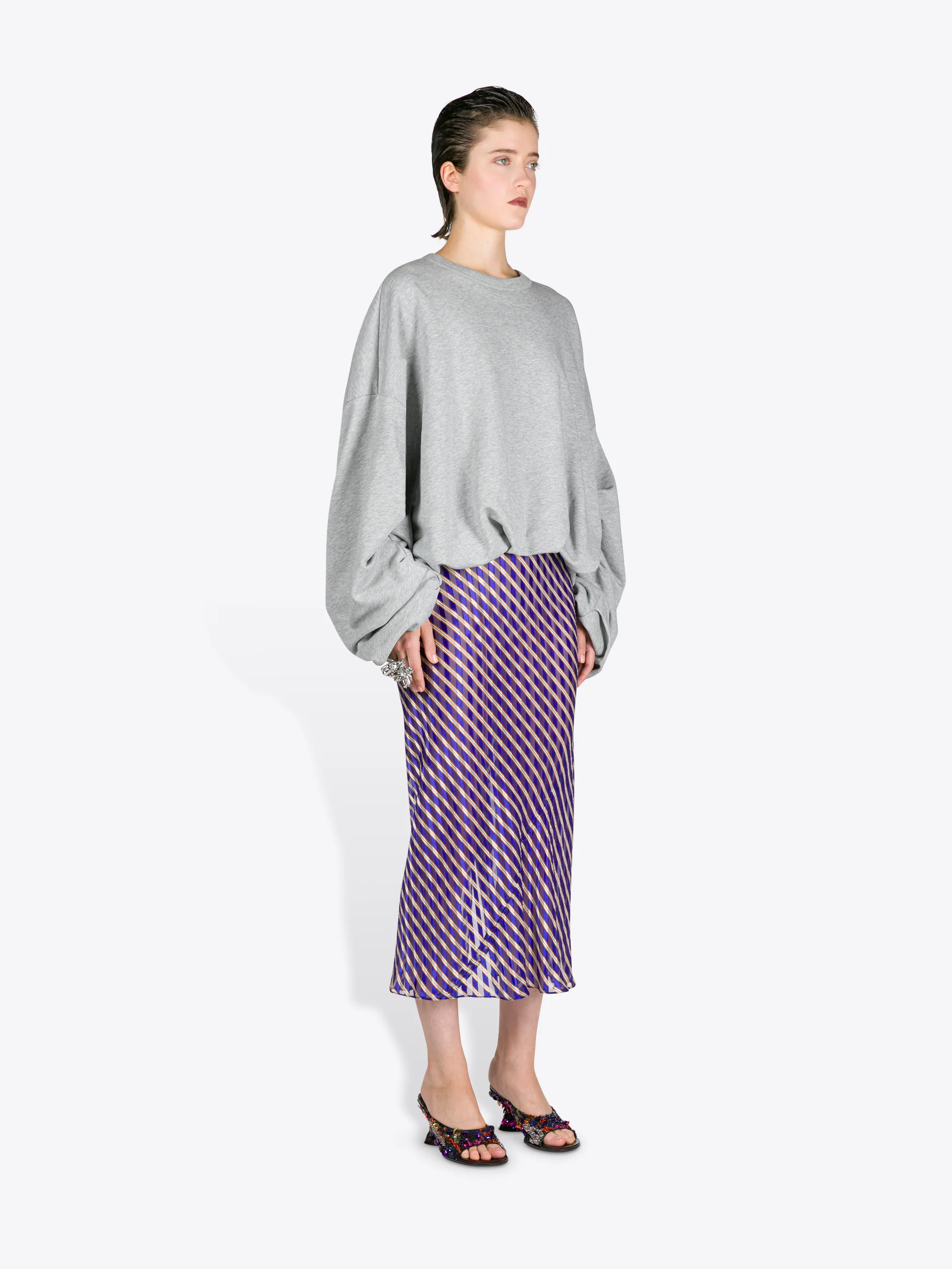 Draped sweatshirt