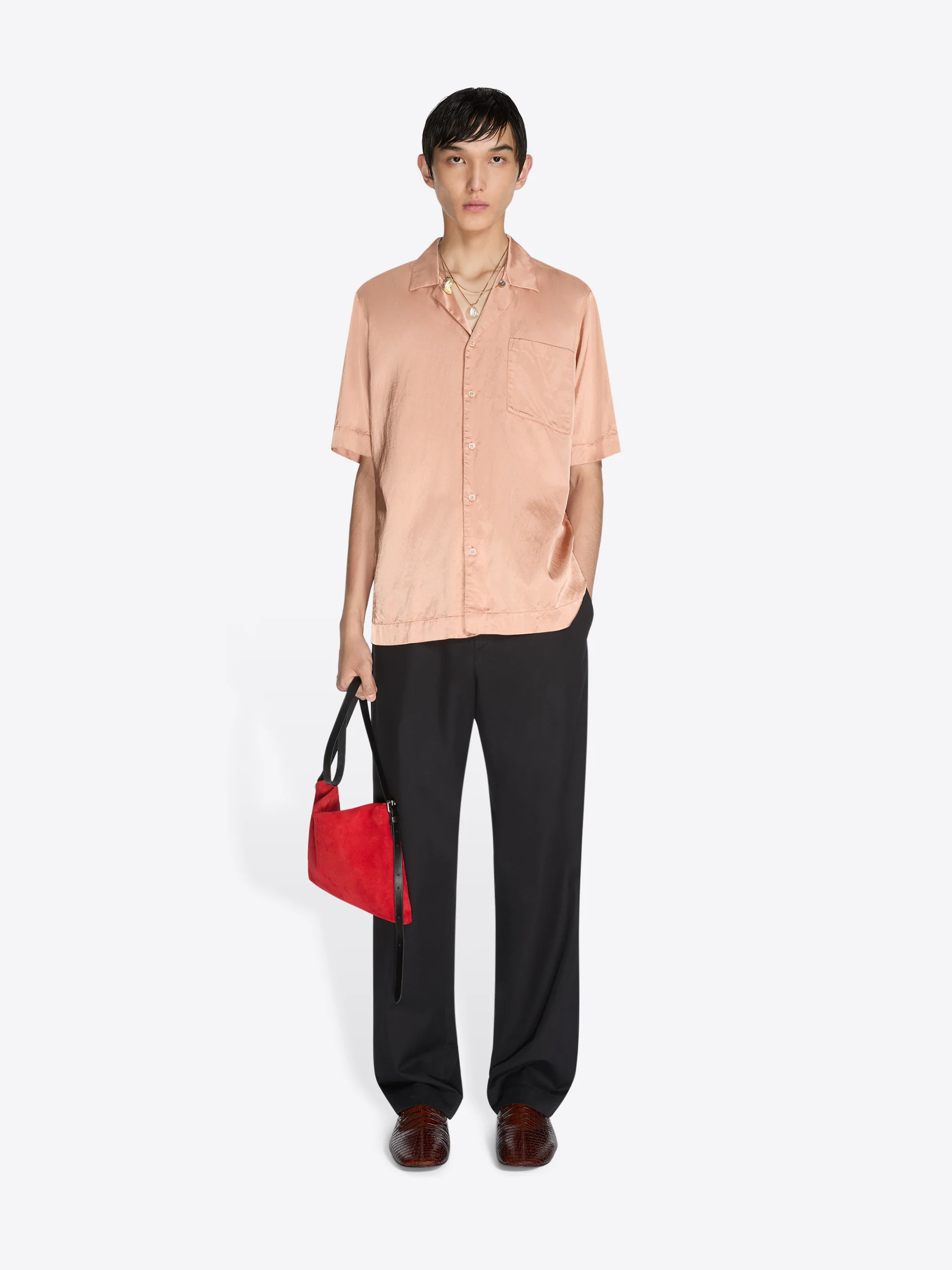 Boxy viscose shirt