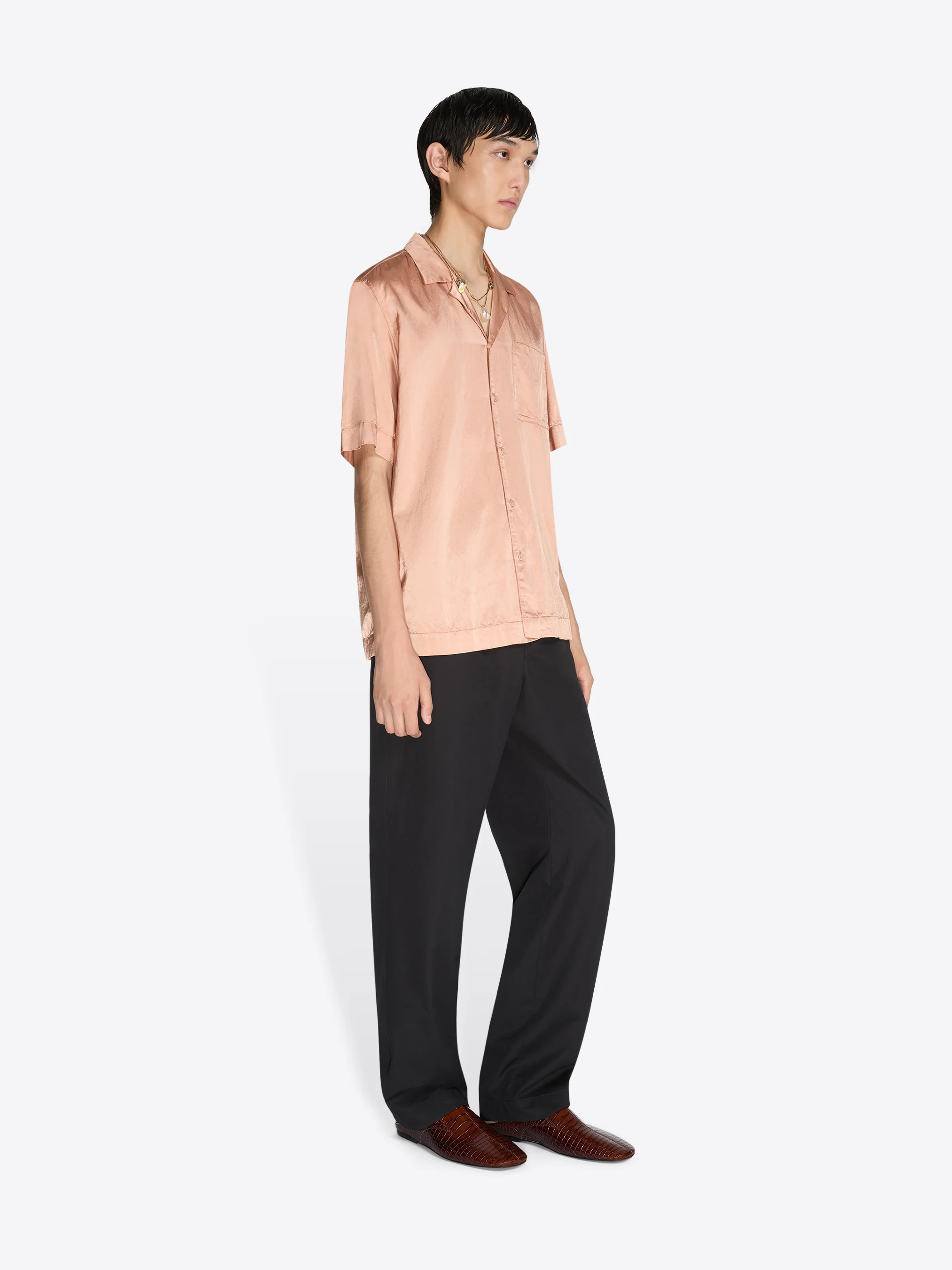 Boxy viscose shirt