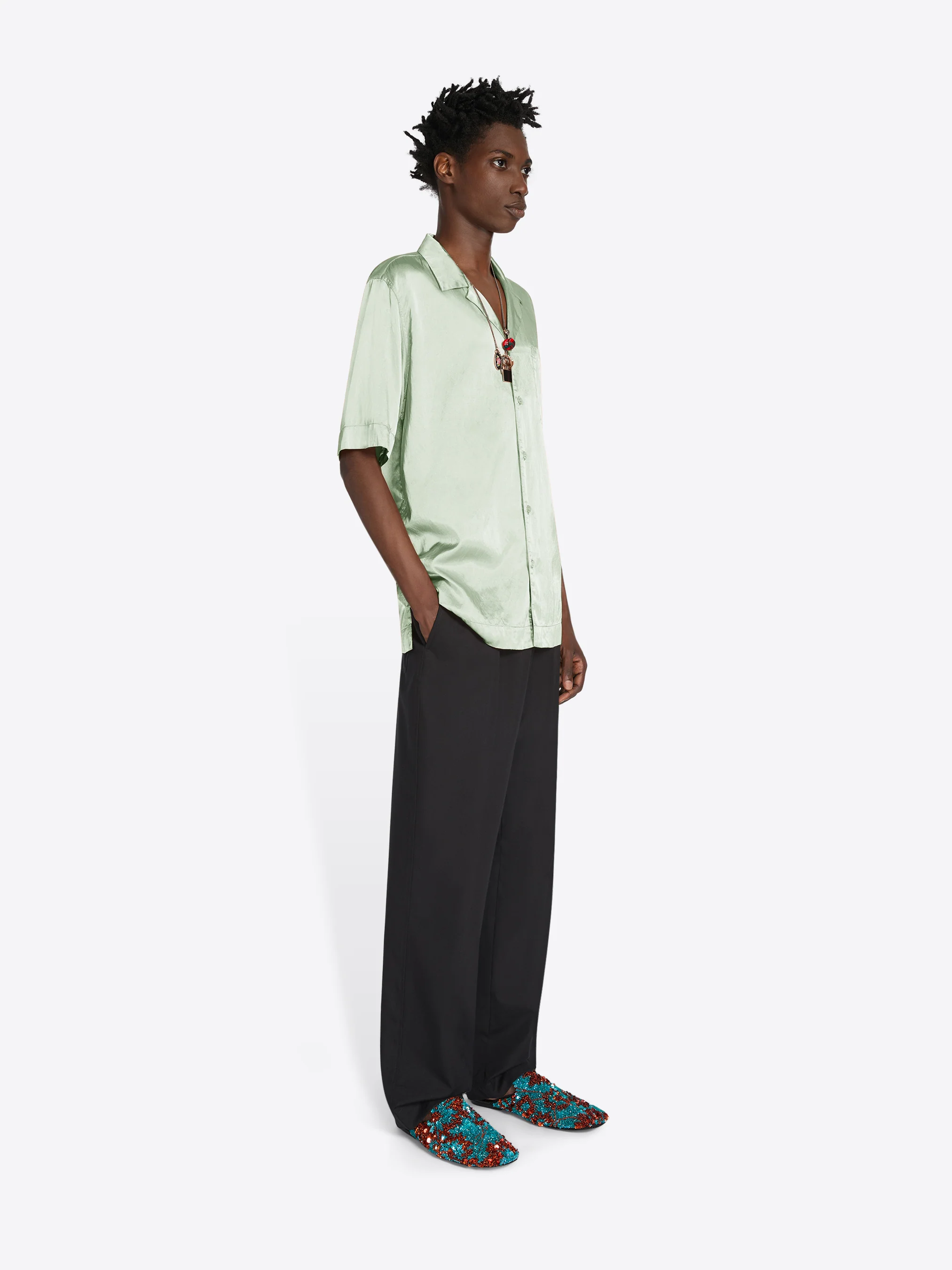 Boxy viscose shirt