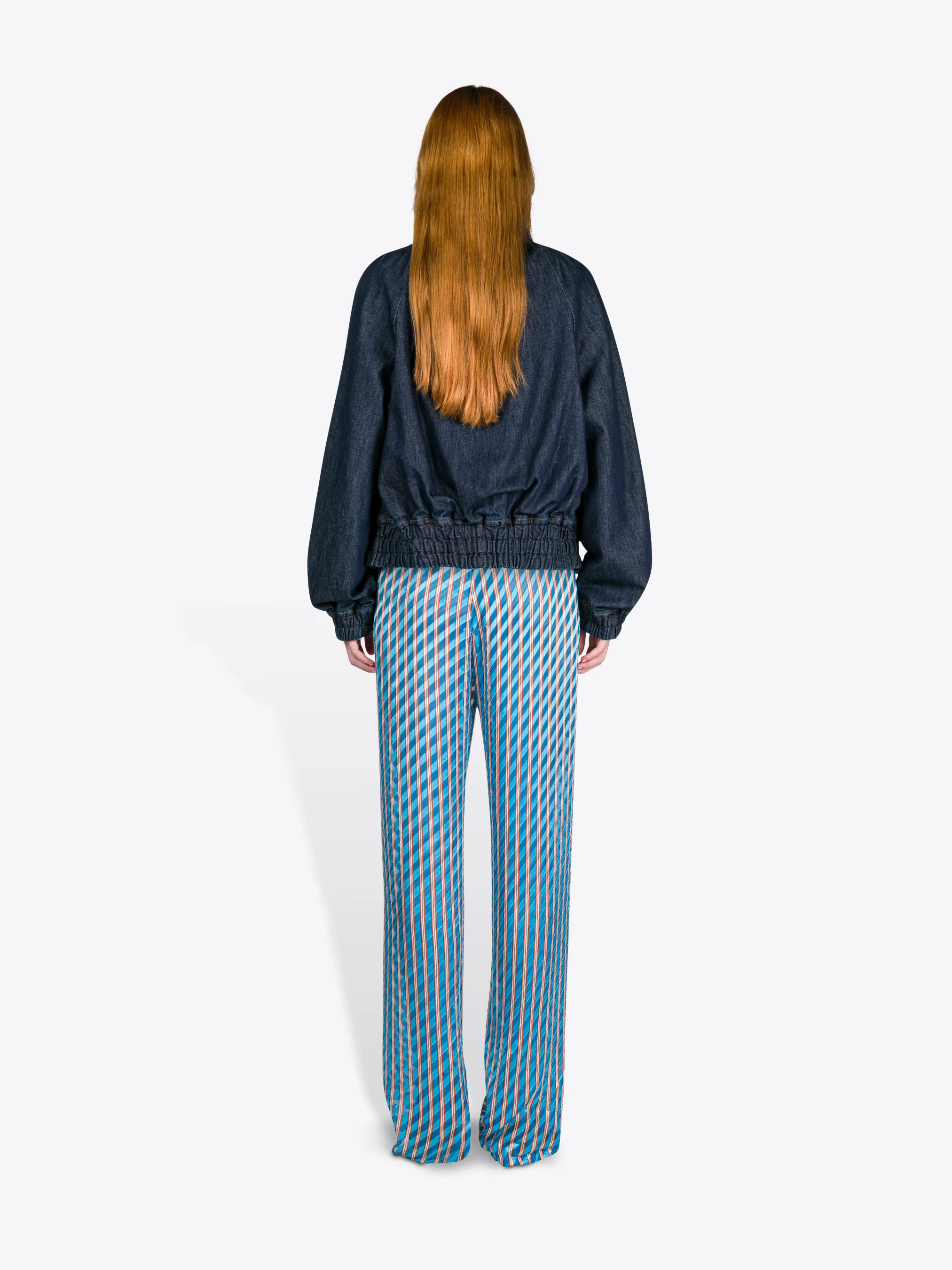 Denim cocoon blouson