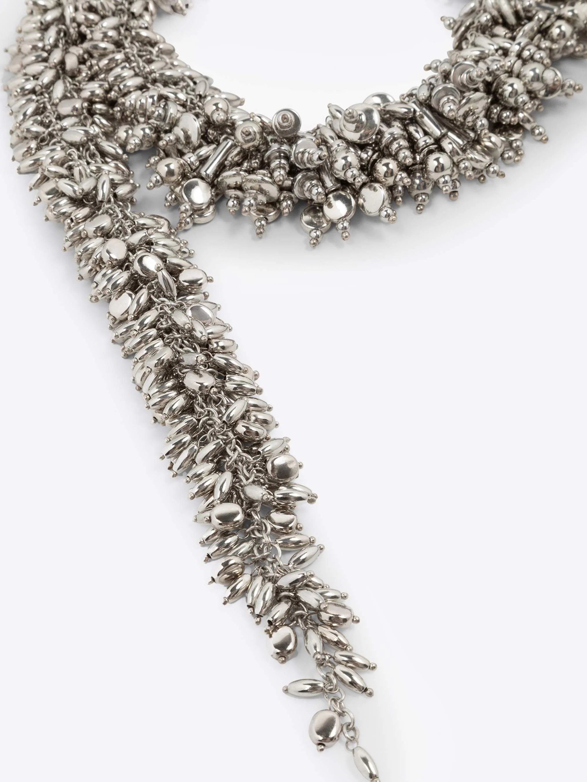 Embroidered scarf necklace